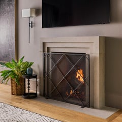 Celeste Fireplace Screen Warm Black