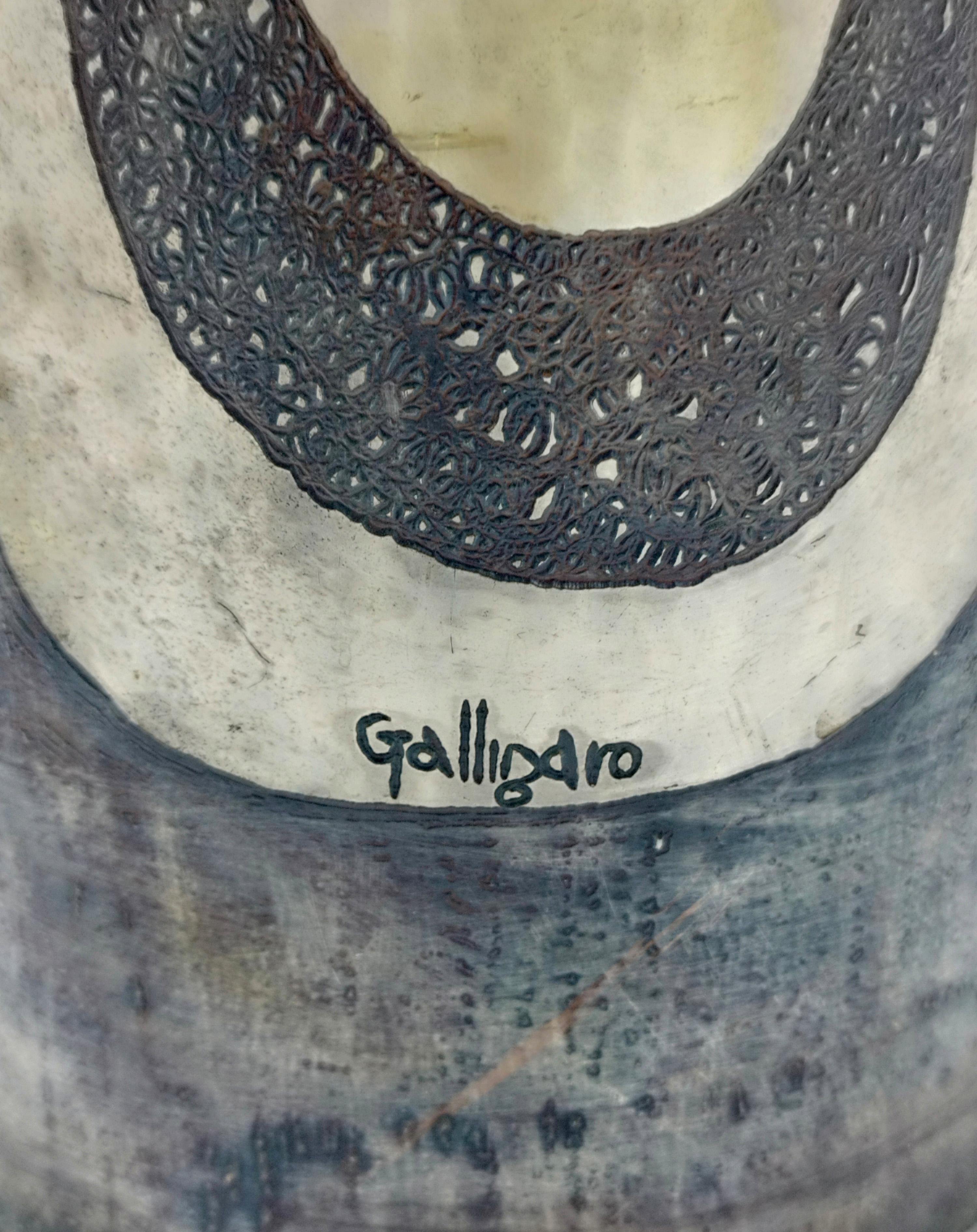Italian Celeste Gallinaro for Atelier Rasa Metal Umbrella Stand, Italy 1970s For Sale