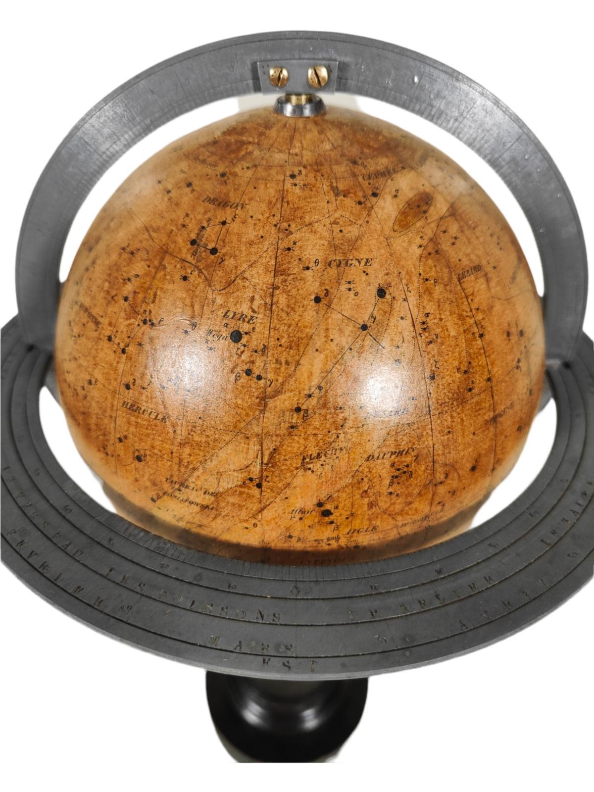 Baroque Celeste Globe by Charles Dien 19th Century For Sale