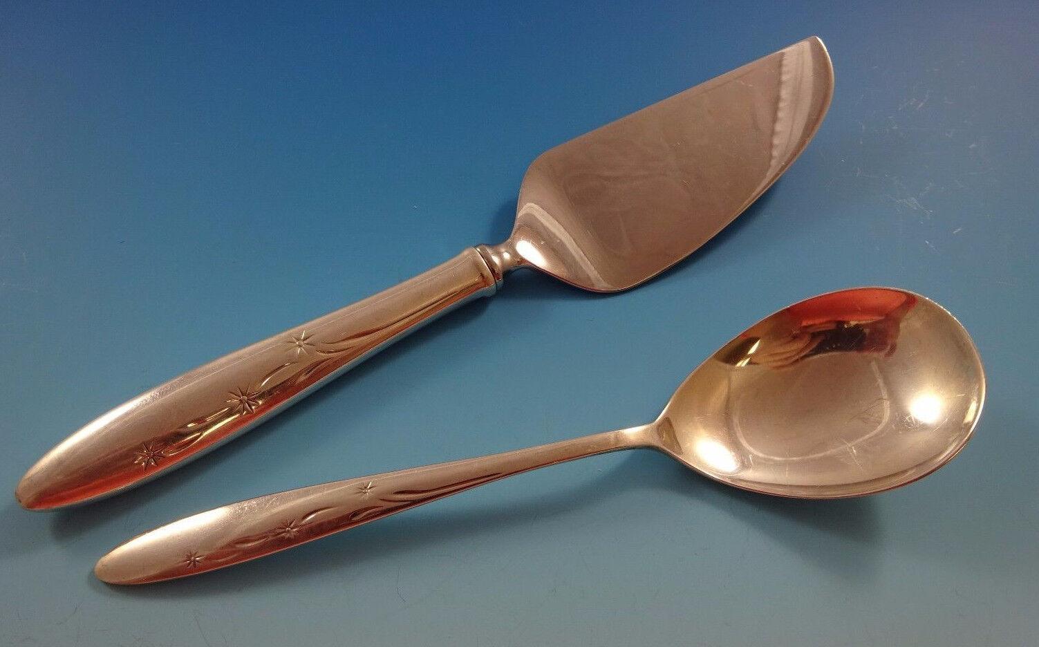20th Century Celeste Gorham Sterling Silver Flatware Set 8 Service 61 pcs Mid Century Modern For Sale
