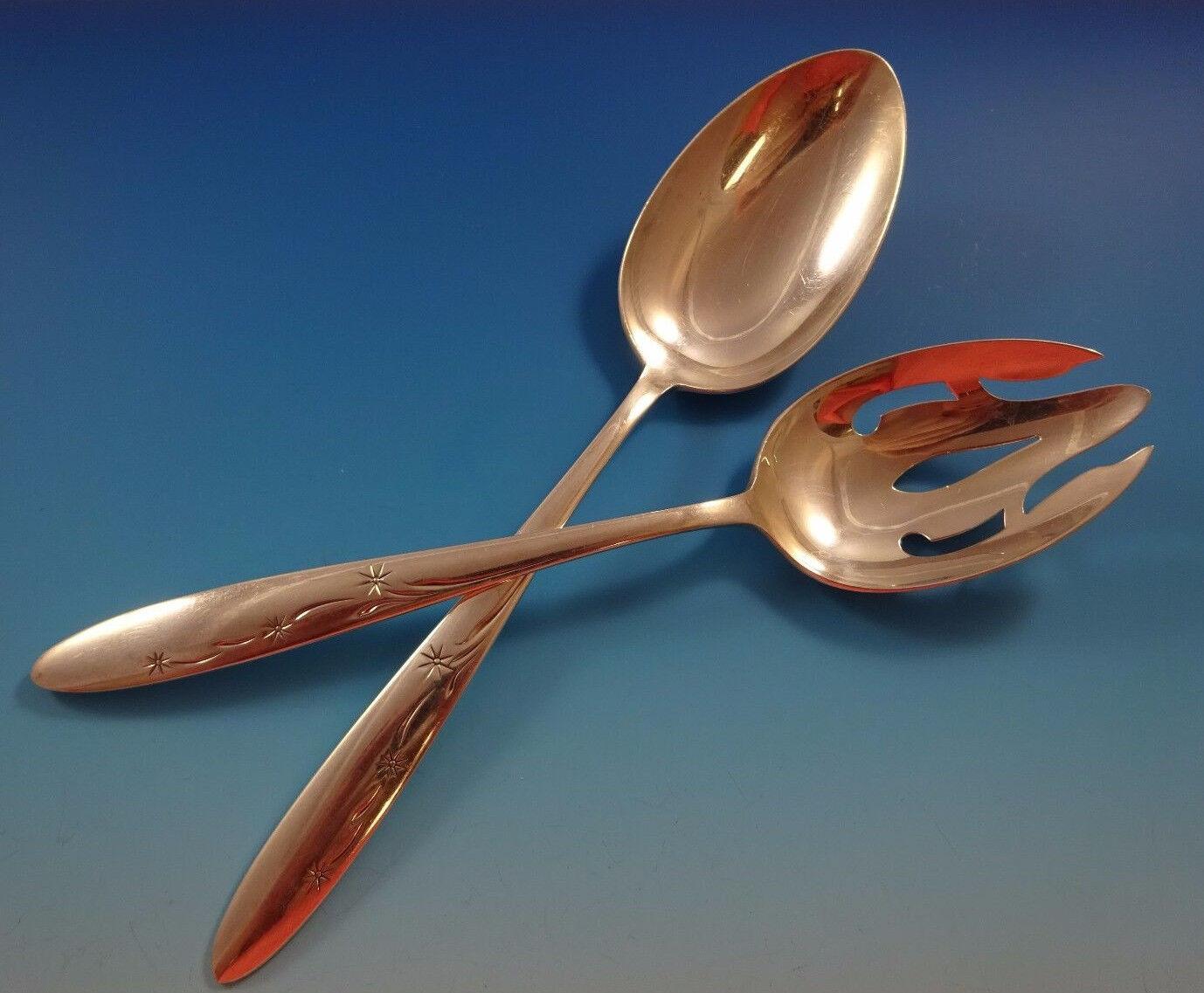 Celeste Gorham Sterling Silver Flatware Set 8 Service 61 pcs Mid Century Modern For Sale 3