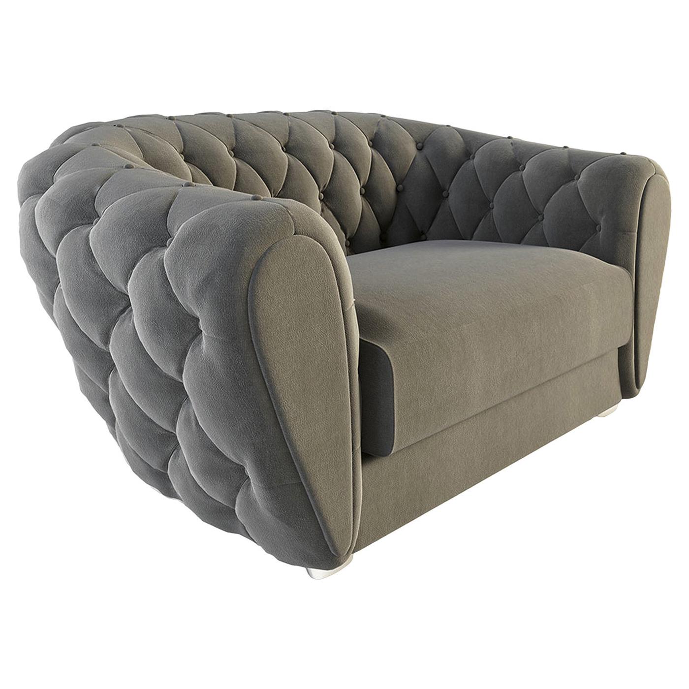 Celeste Gray Armchair by Hanno Giesler For Sale