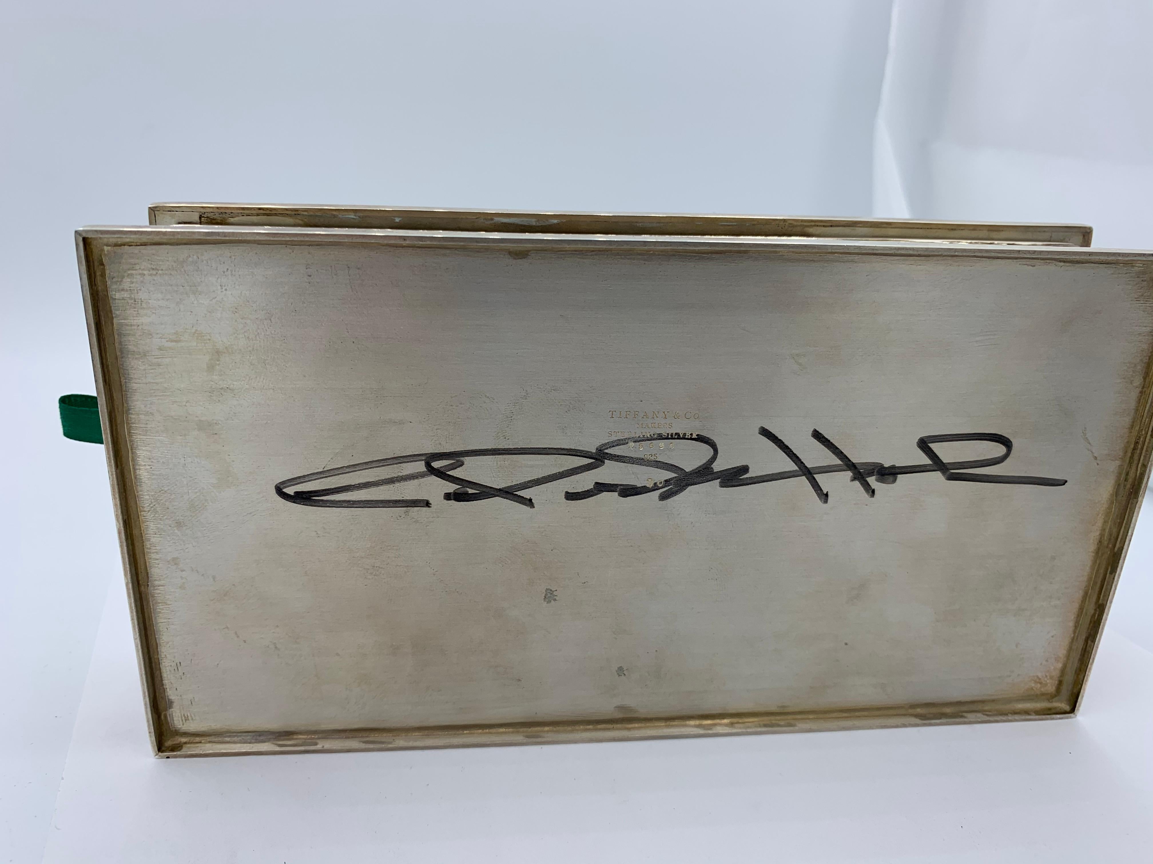 Contemporary Celeste Holm Tiffany Jewelry Box Signed from Cast of Soap Opera Loving Sterling For Sale