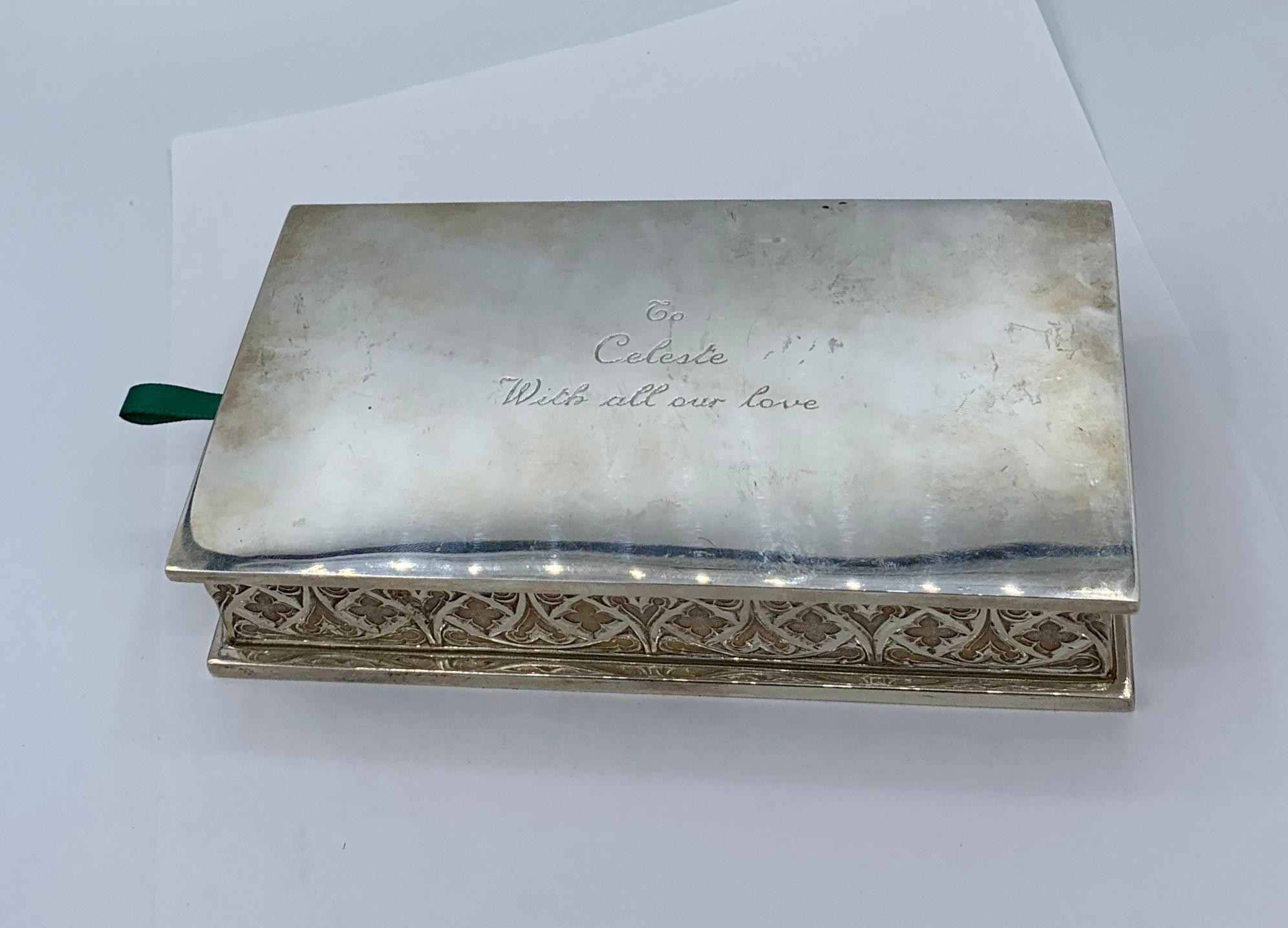 Women's Celeste Holm Tiffany Jewelry Box Signed from Cast of Soap Opera Loving Sterling For Sale