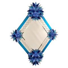 Celeste Miroir en verre de Murano