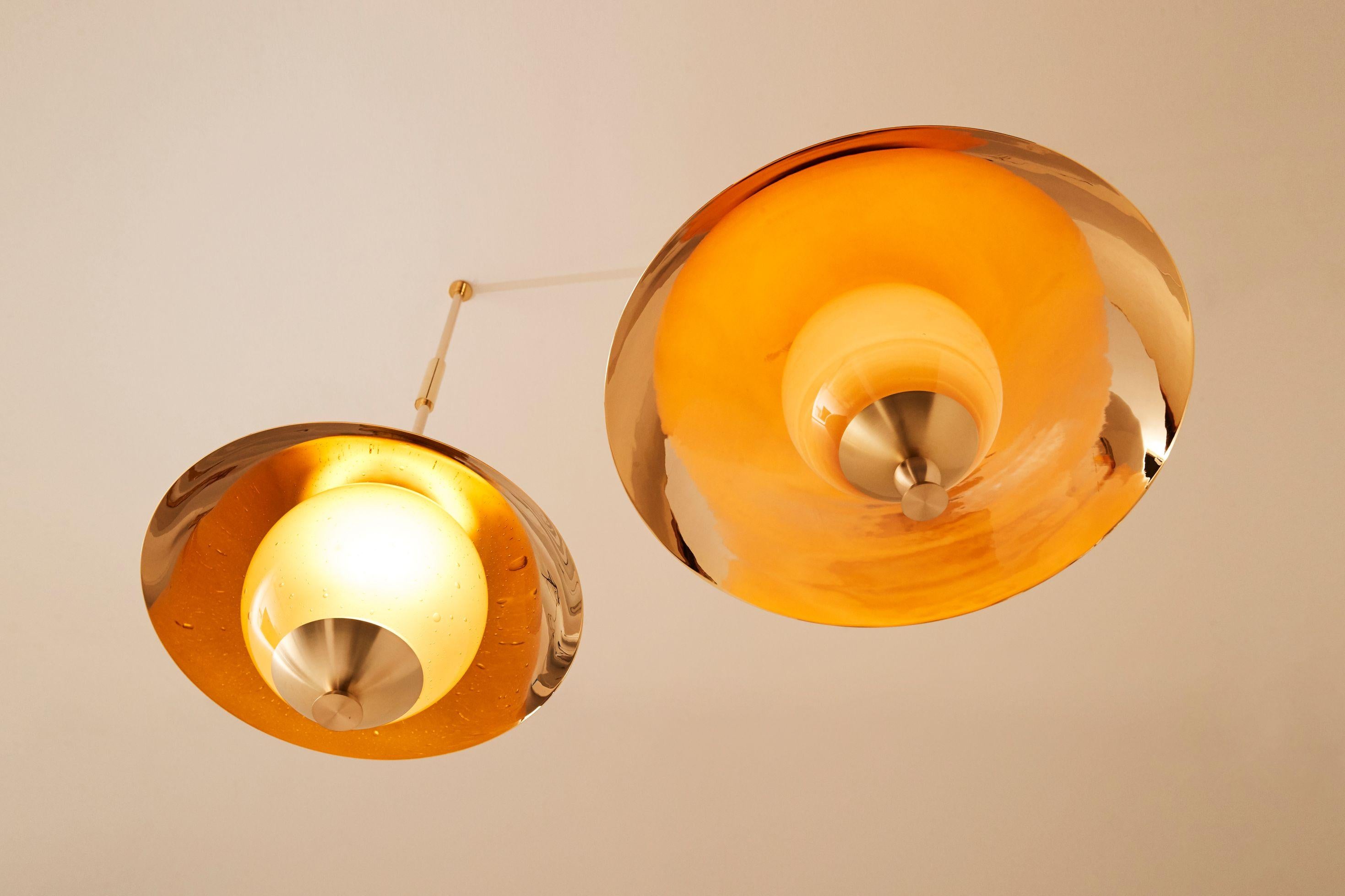 Brass Céleste Pendant Light by Mydriaz For Sale