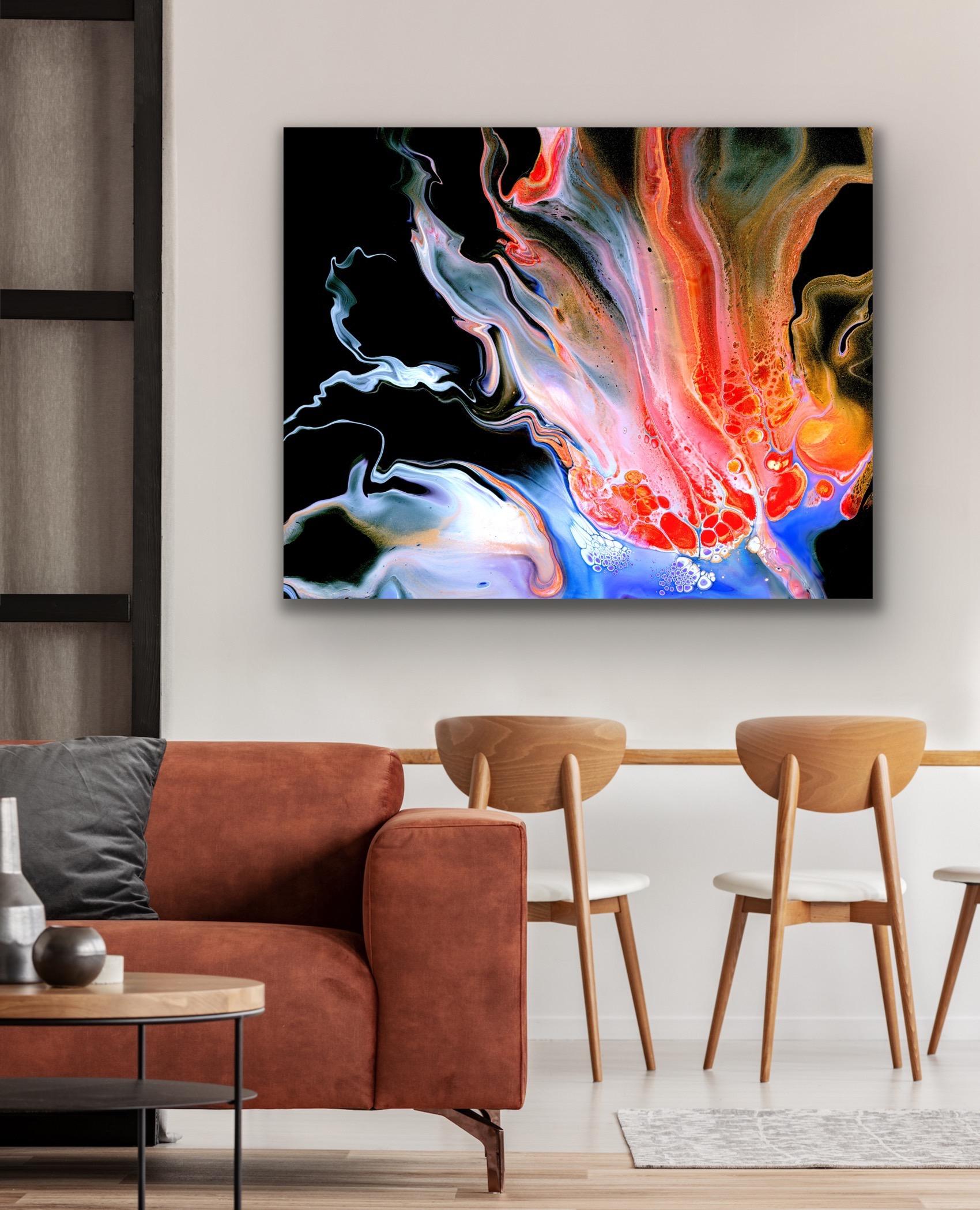 Abstract Contemporary Fluid Art, Celeste Reiter, Signed Limited Edition Giclee’ 1