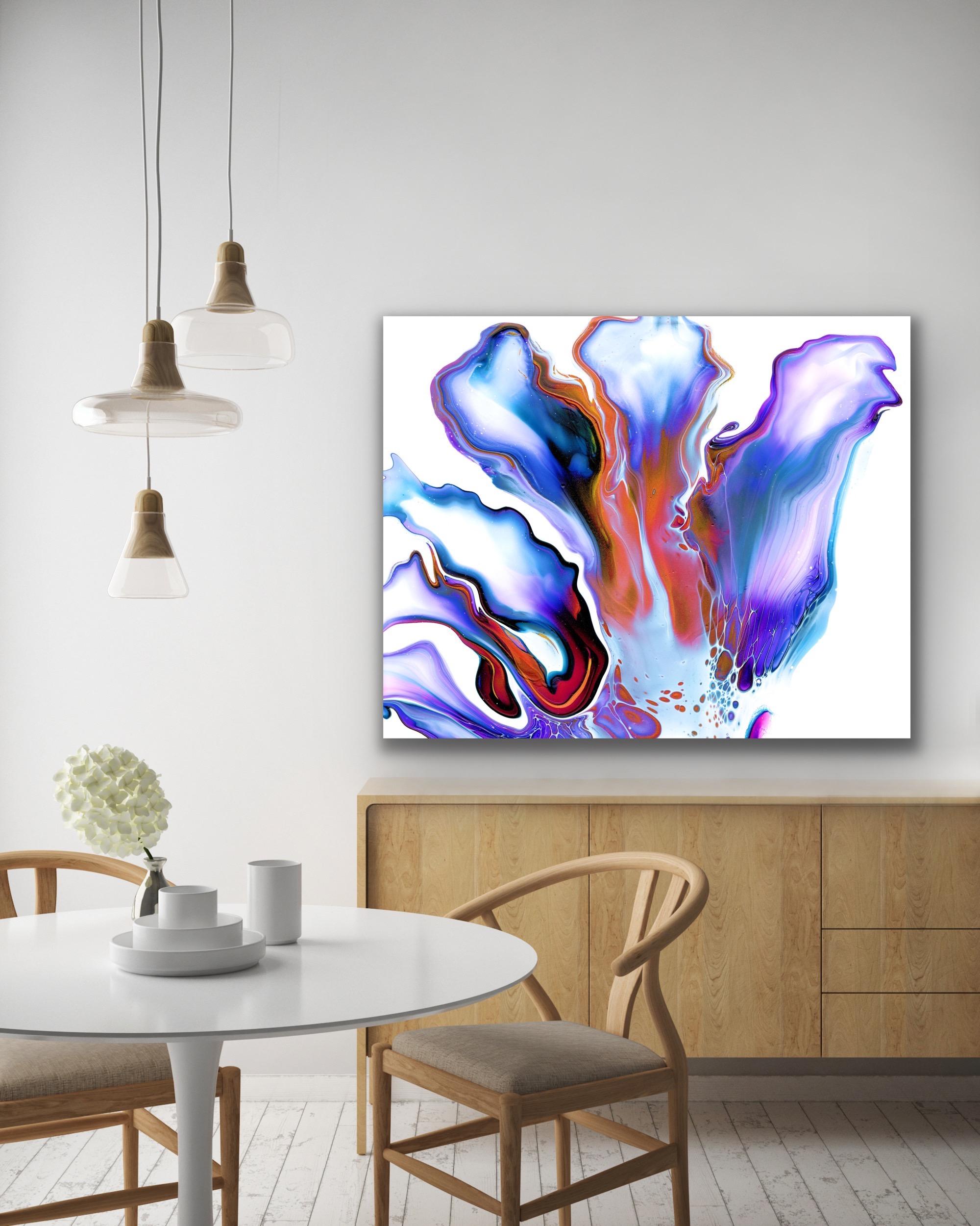 Abstract Contemporary Fluid Art, Celeste Reiter, Signed Limited Edition Giclee’ For Sale 1