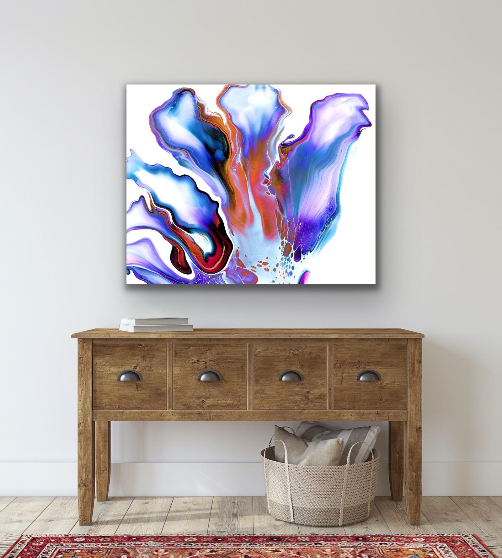 Abstract Contemporary Fluid Art, Celeste Reiter, Signed Limited Edition Giclee’ For Sale 2