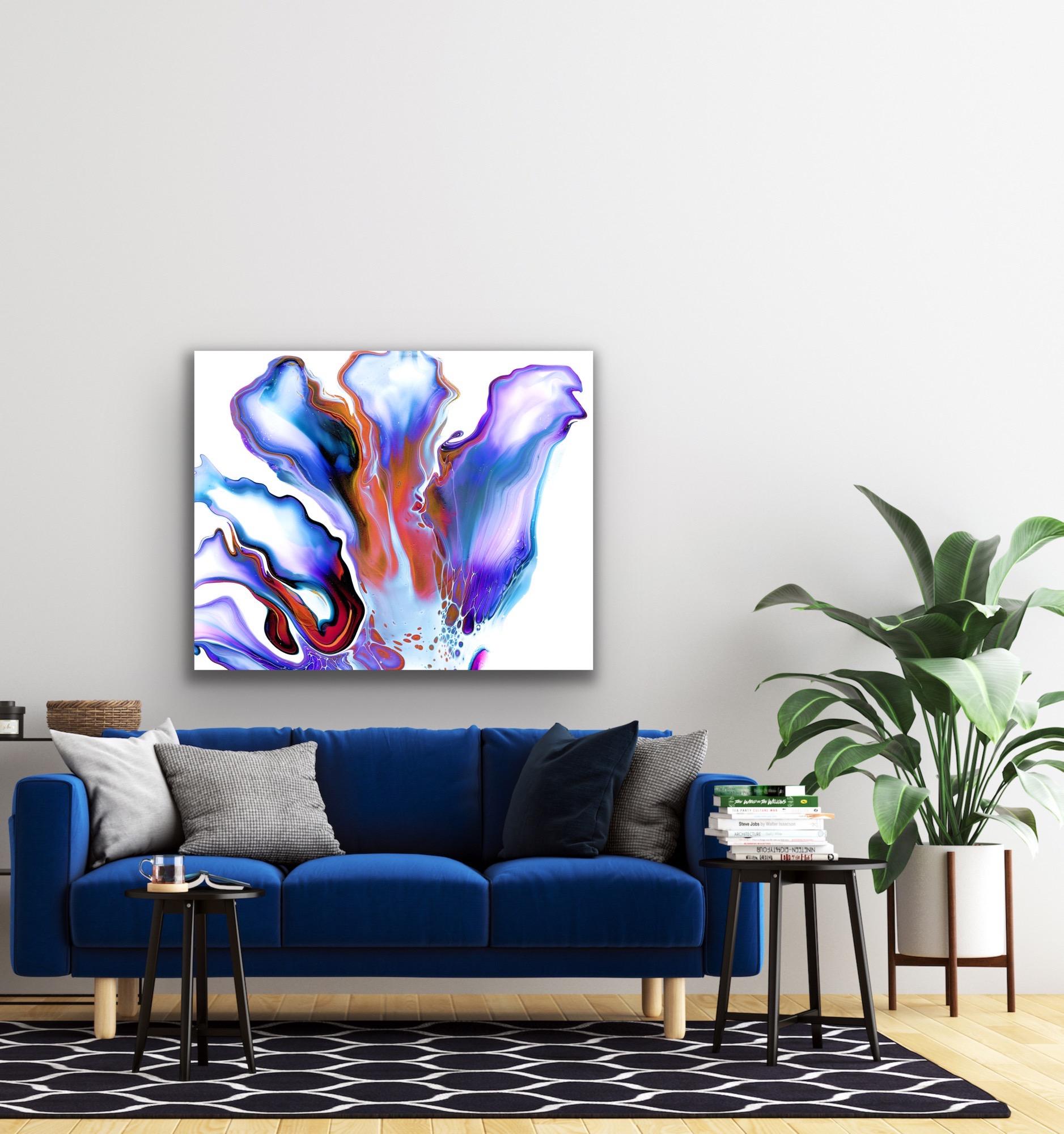 Abstract Contemporary Fluid Art, Celeste Reiter, Signed Limited Edition Giclee’ For Sale 4