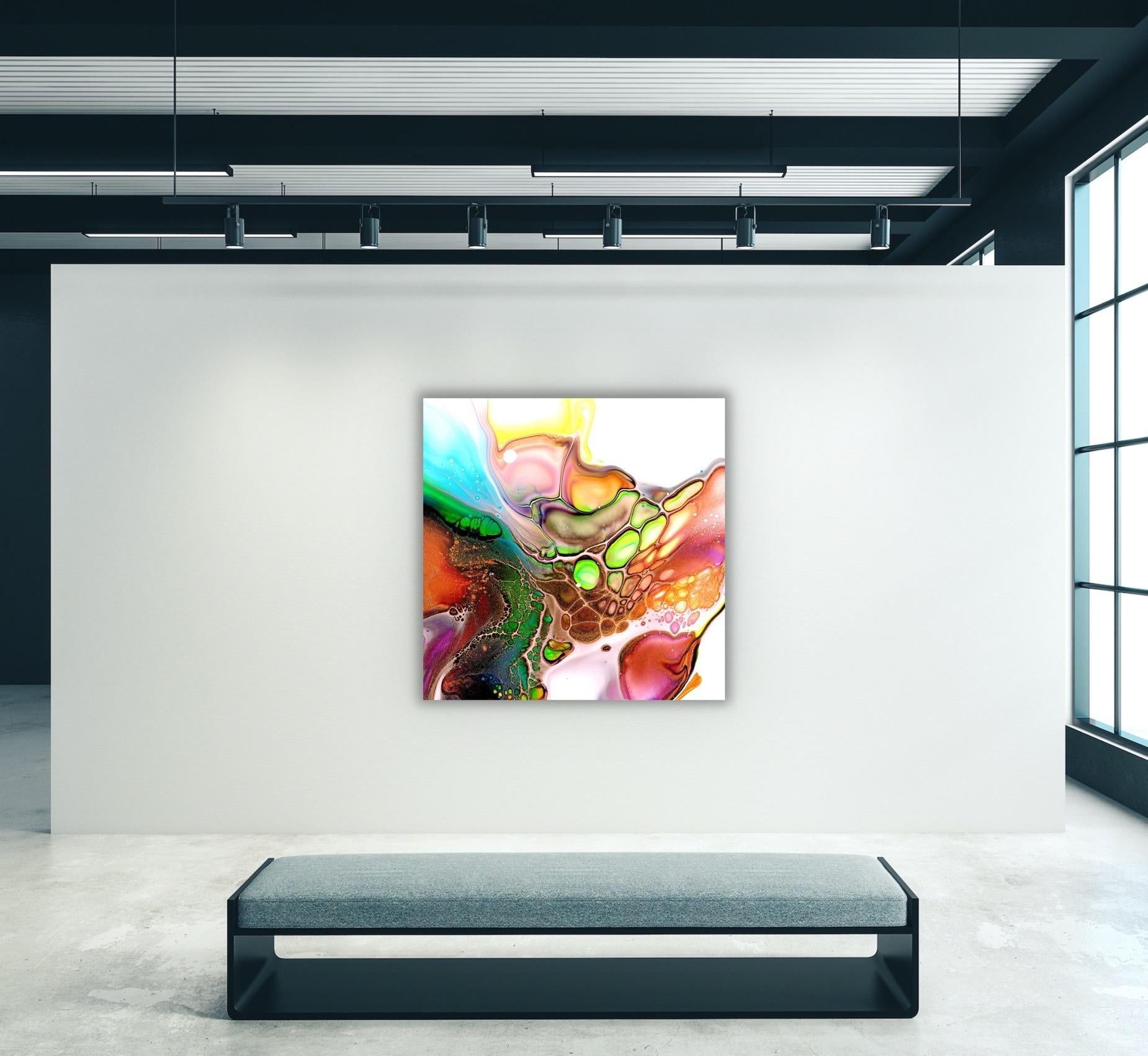 Abstraktes zeitgenössisches Gemälde, Großer moderner Giclee-Druck, LE Signiert vom Künstler. im Angebot 1