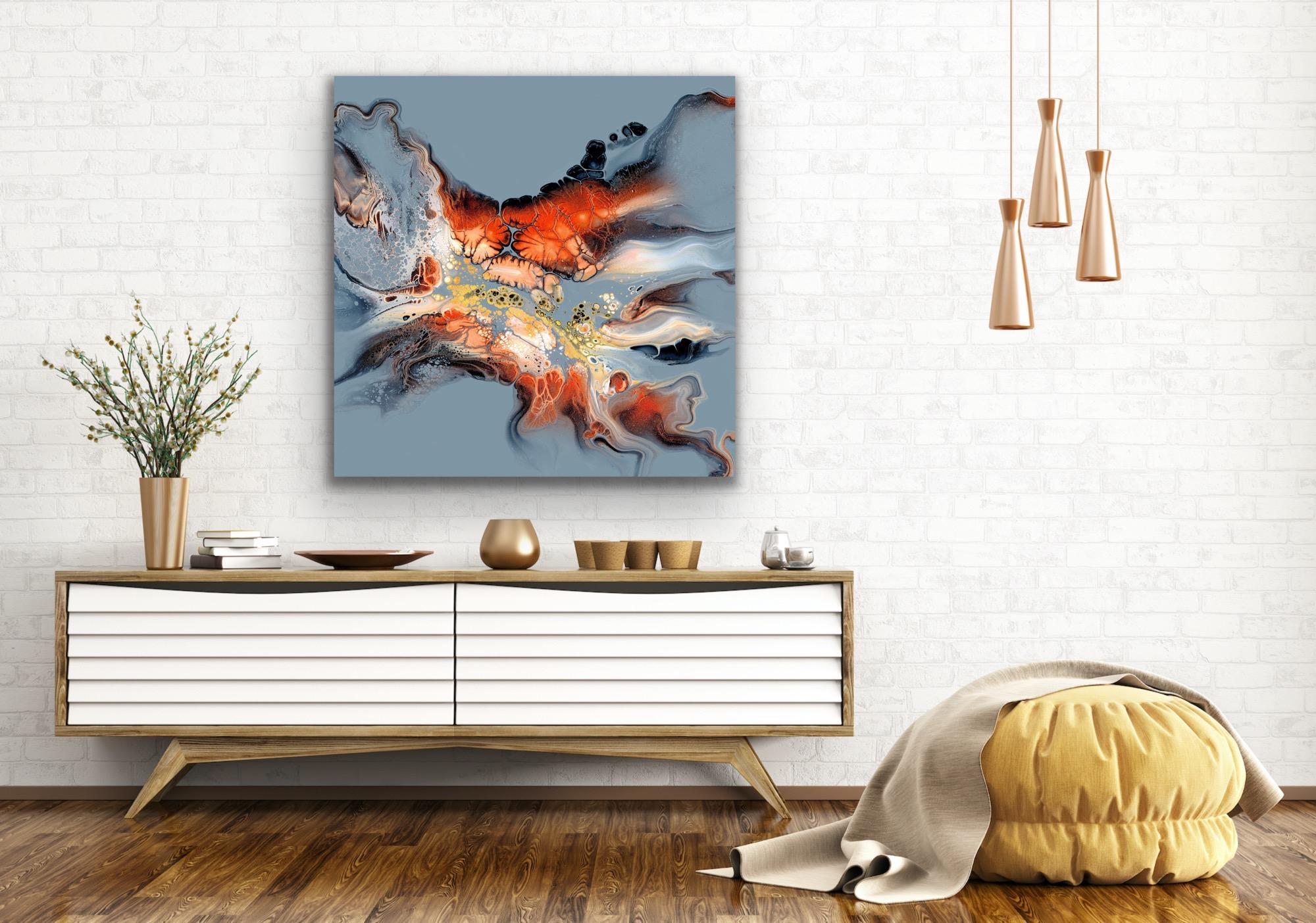 Abstract Fluid Art Contemporary Art Limited Edition Signed Print, Celeste Reiter For Sale 3
