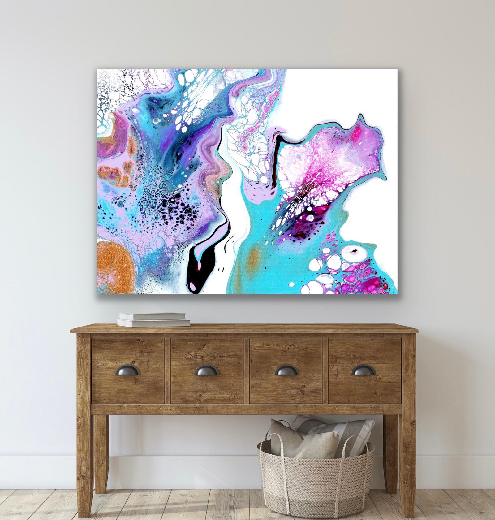 Contemporary Abstract Fluid Art, Celeste Reiter, Signed LE, Large Modern Print For Sale 5