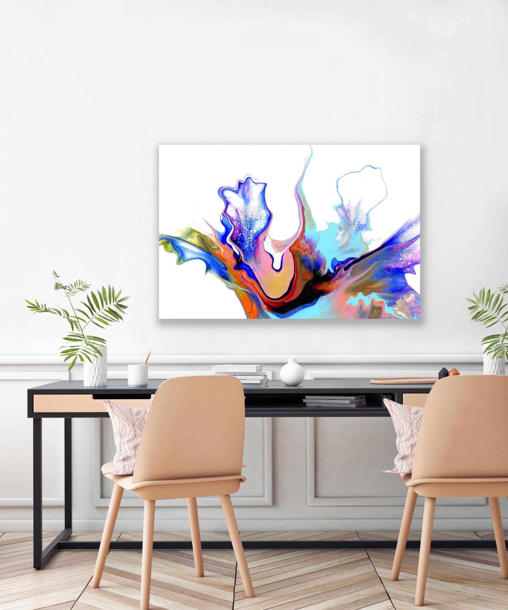 Contemporary Abstract Fluid Art, Celeste Reiter, Signed LE Modern Giclee Print 1