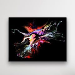 Contemporary Abstract Fluid Art, Celeste Reiter, Signed LE Modern Print on Metal