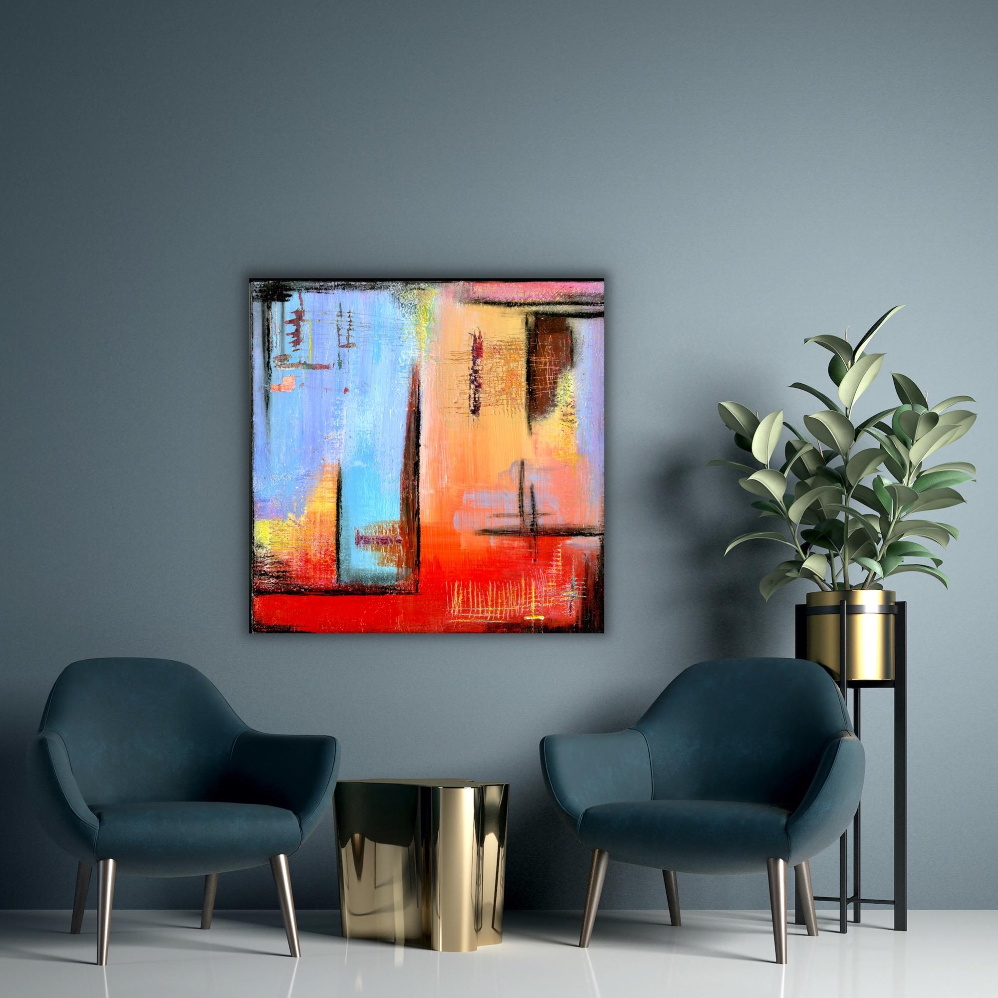 Contemporary Abstract Colorful Giclee Print, Limited Edition Signed by Artist For Sale 4