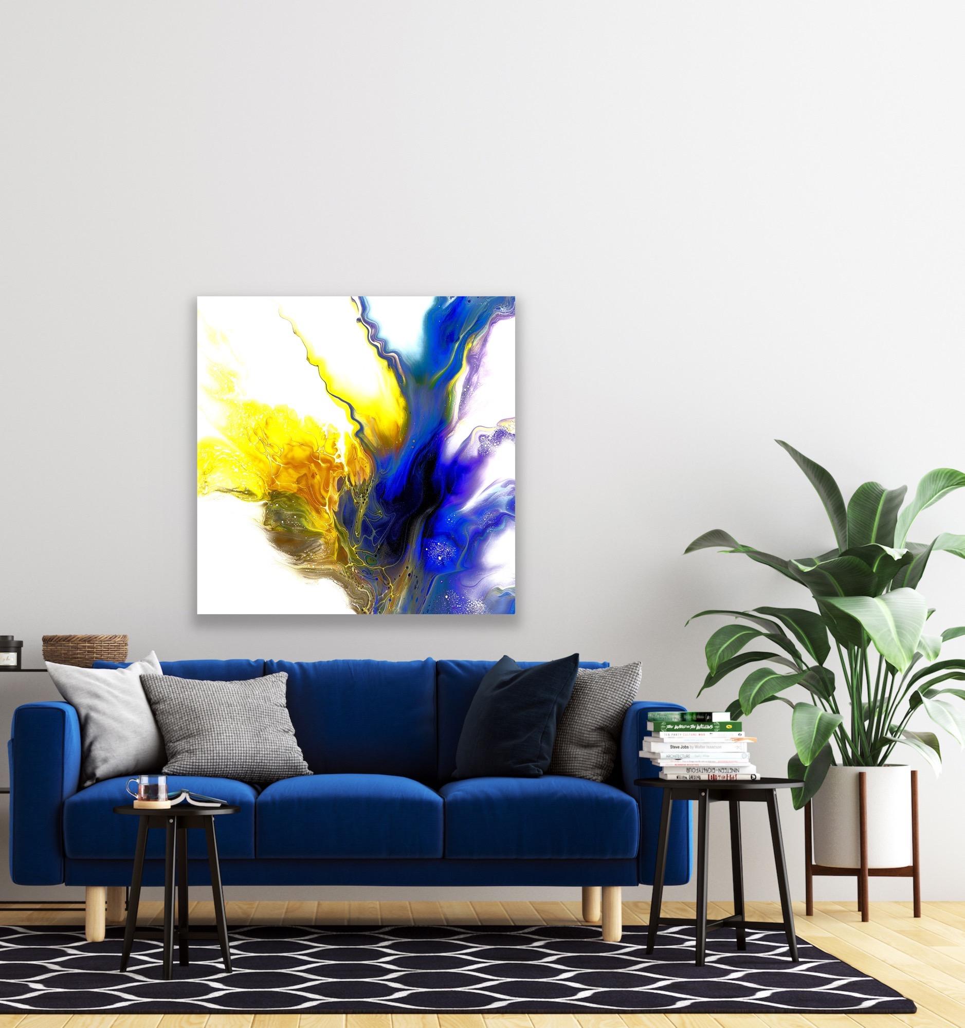 Contemporary Modern Abstract Fluid Art, Signed Giclee by Celeste Reiter For Sale 3