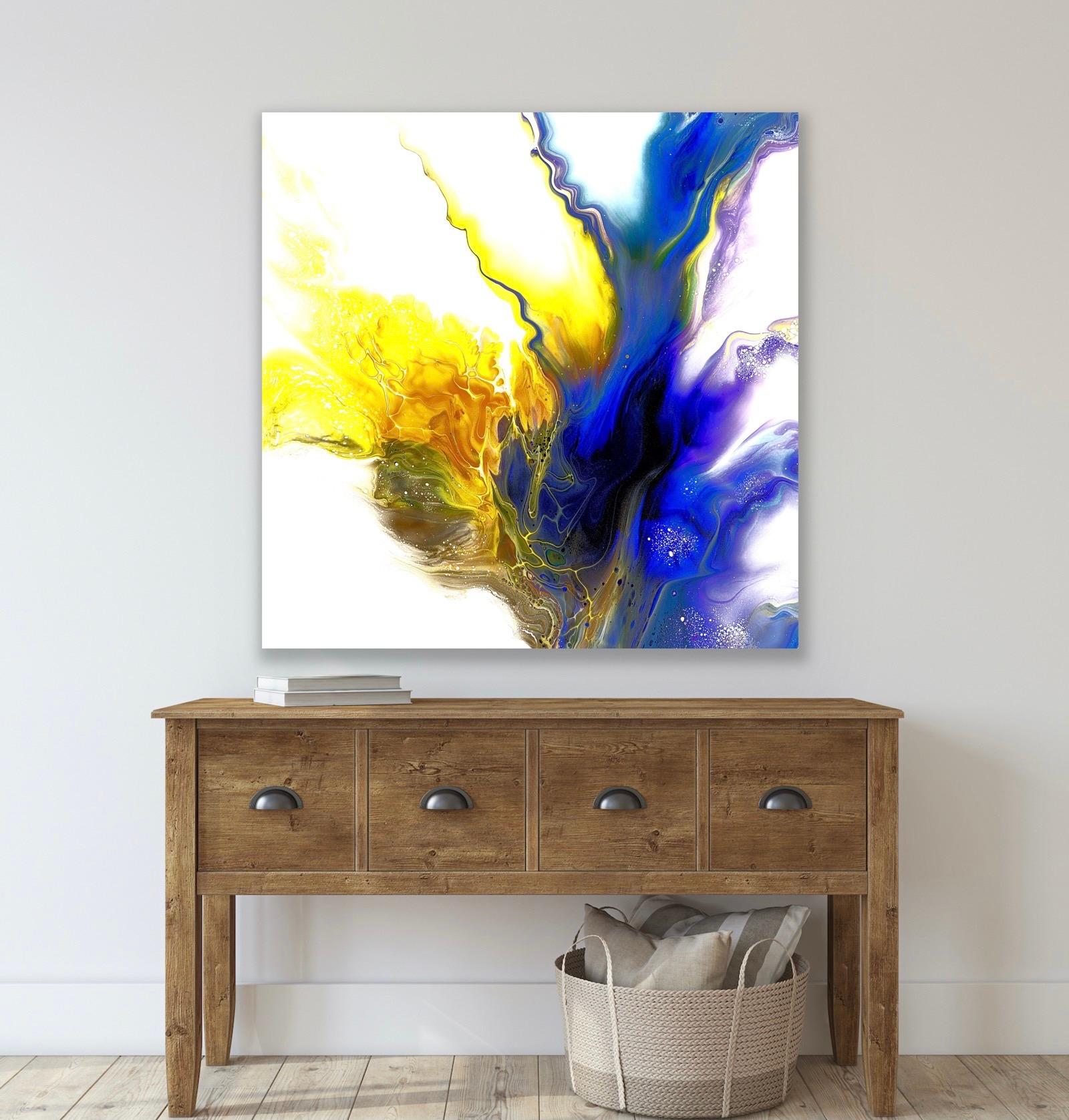 Contemporary Modern Abstract Fluid Art, Signed Giclee by Celeste Reiter For Sale 7