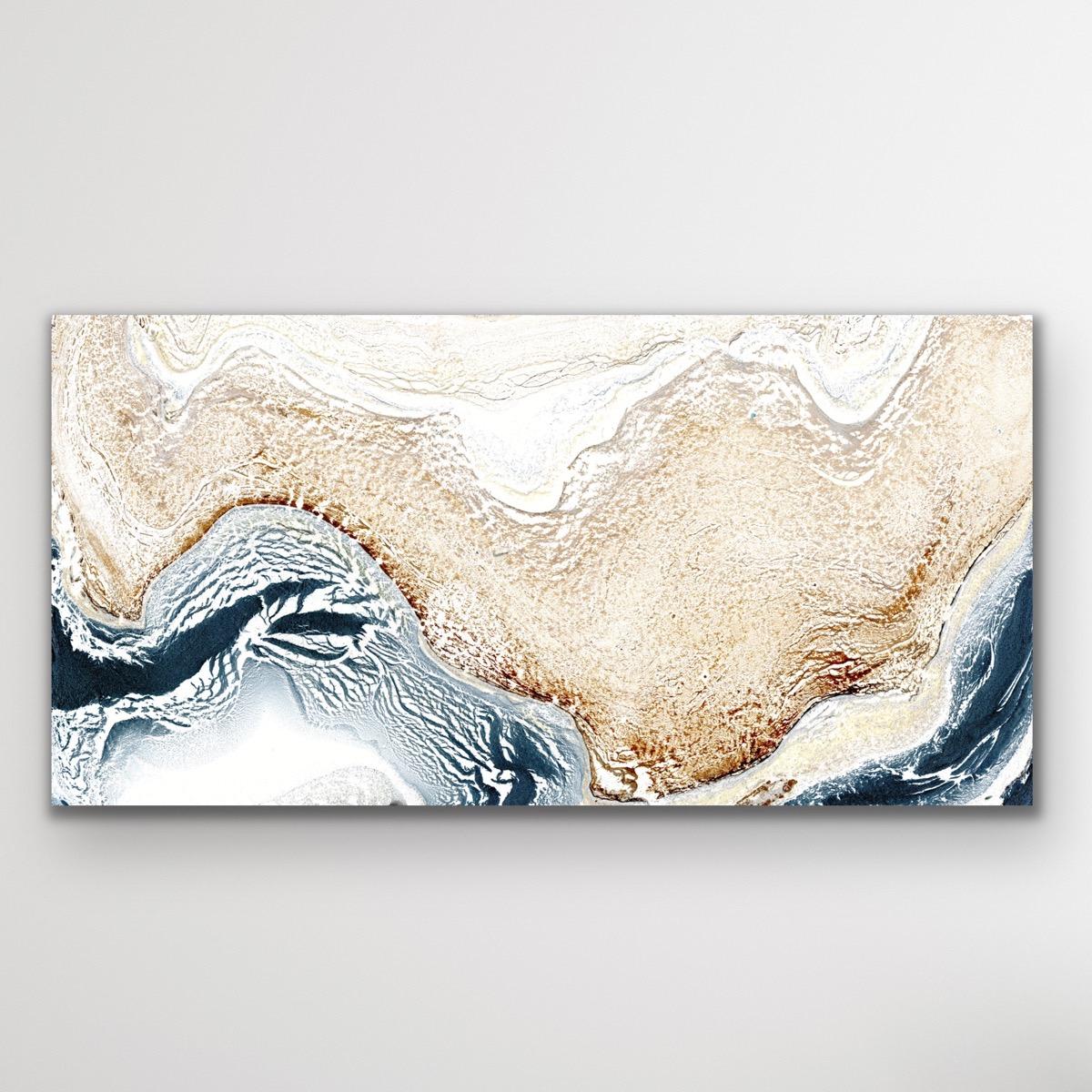 This modern abstract painting is printed on a lightweight metal composite and is suitable for indoor or outdoor decor. This open edition print of Celeste Reiter's original painting is signed by the artist. 

-Title: Diluted
-Artist: Celeste