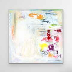 Contemporary White Abstract Painting, Modern Print, LE Signed by Celeste Reiter