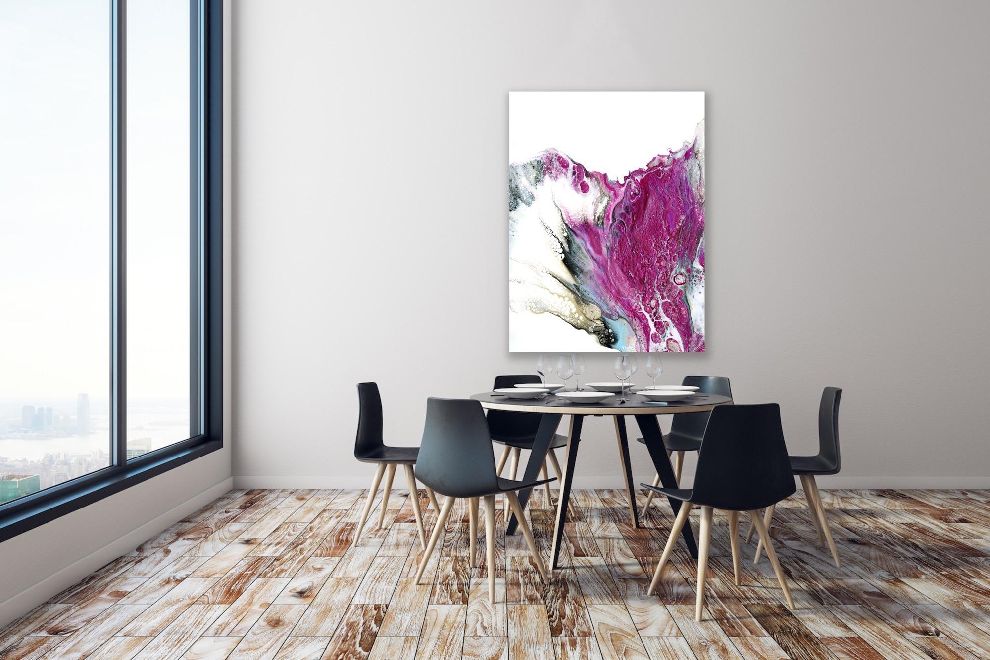 Modern Abstract Fluid Painting, Celeste Reiter, Signed Limited Edition Giclee’ For Sale 1