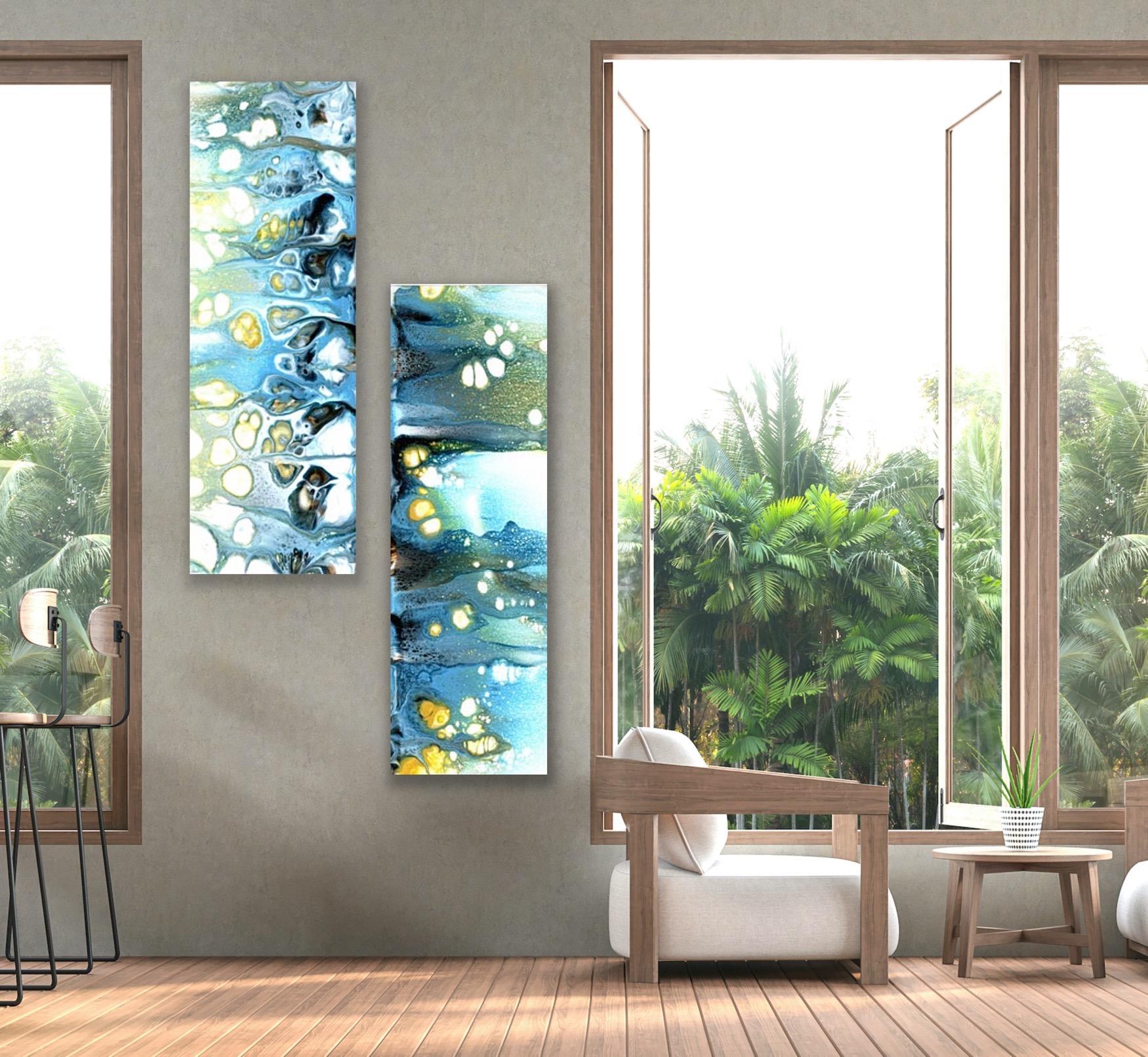 Modern Abstract Painting Diptych, Celeste Reiter, Signed Limited Edition Giclee’ For Sale 4