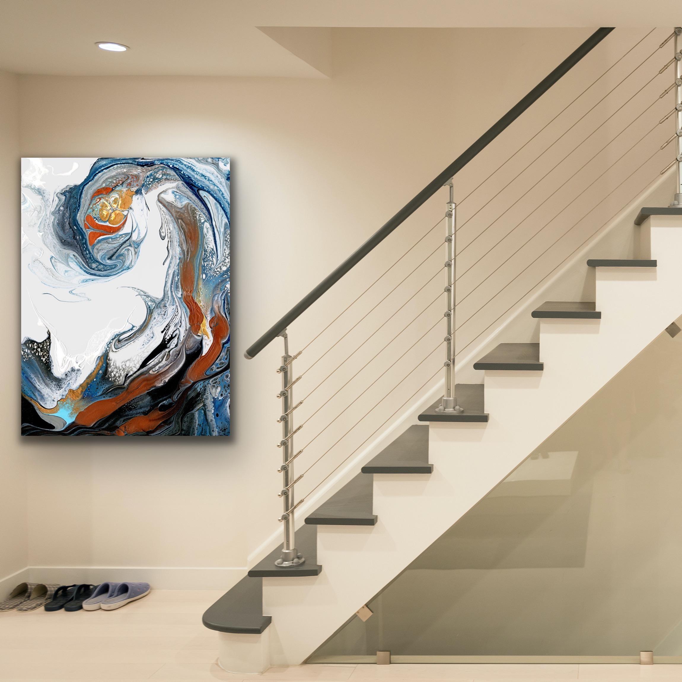 Modern Abstract Wave Inspired, Celeste Reiter, Signed Limited Edition Giclee’ For Sale 1
