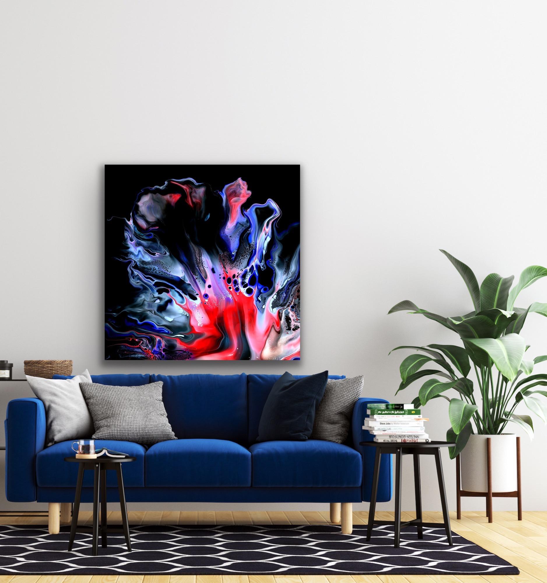Modern Black Wall Art, Contemporary Large Indoor Outdoor Print, Artist Signed For Sale 3