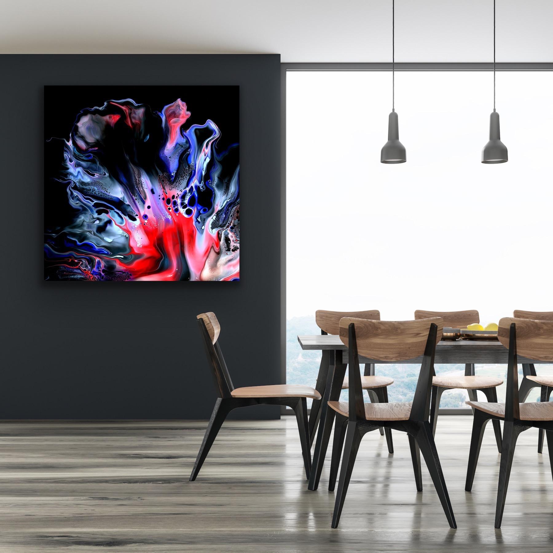 Modern Black Wall Art, Contemporary Large Indoor Outdoor Print, Artist Signed For Sale 4