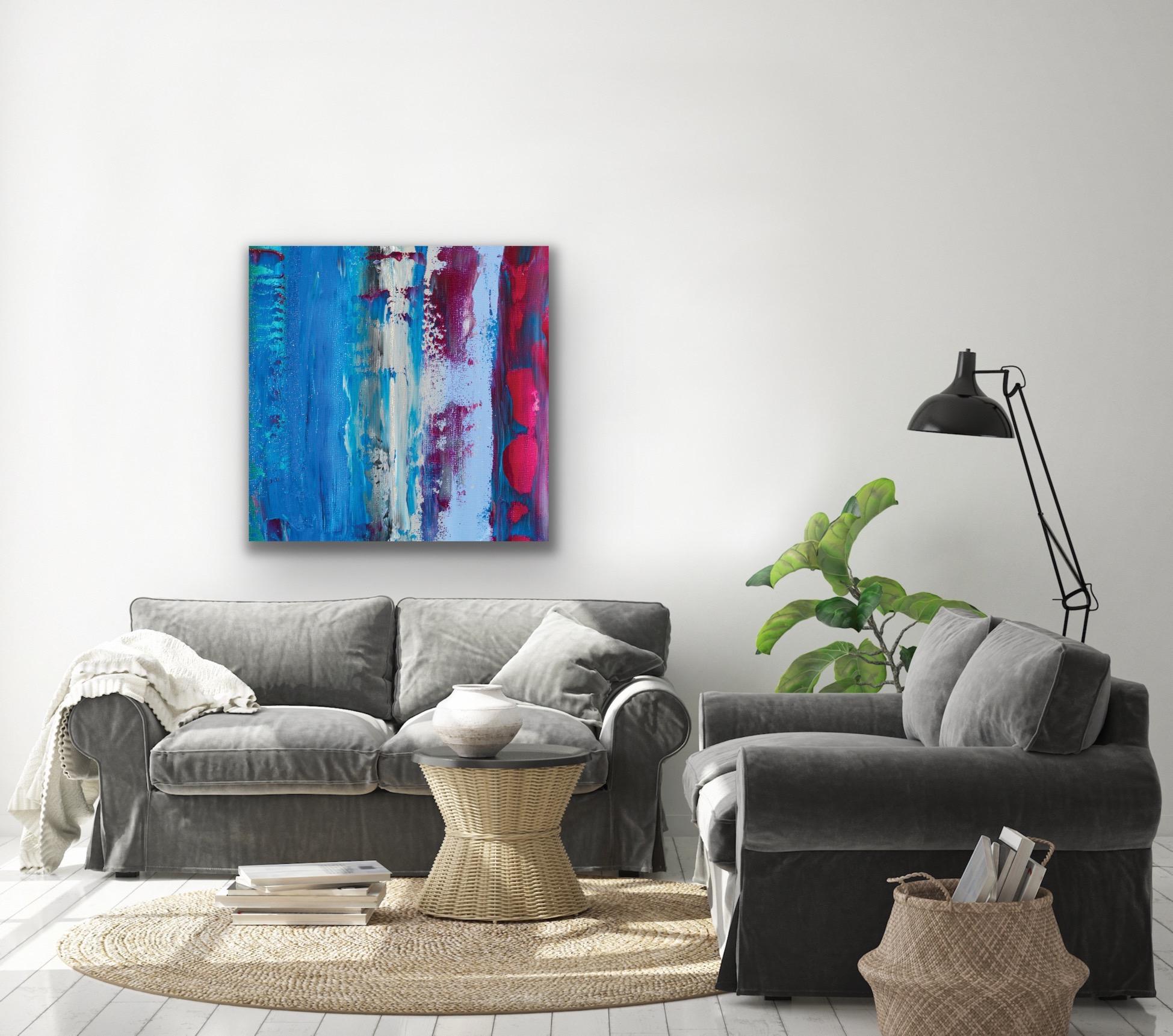 Modern Painting, Contemporary Wall Art, Indoor Outdoor Decor, Print on Metal For Sale 1