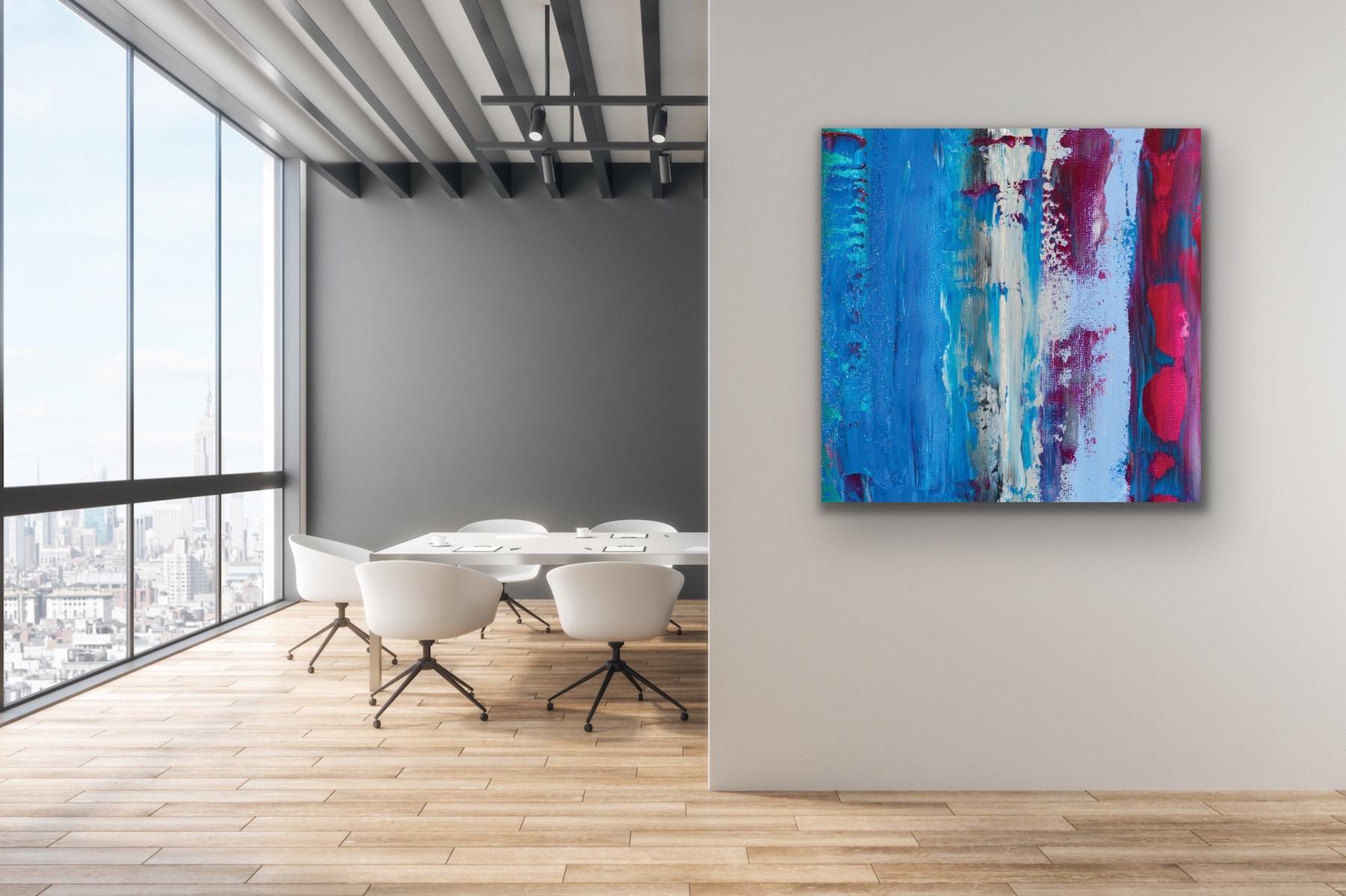 Modern Painting, Contemporary Wall Art, Indoor Outdoor Decor, Print on Metal For Sale 2