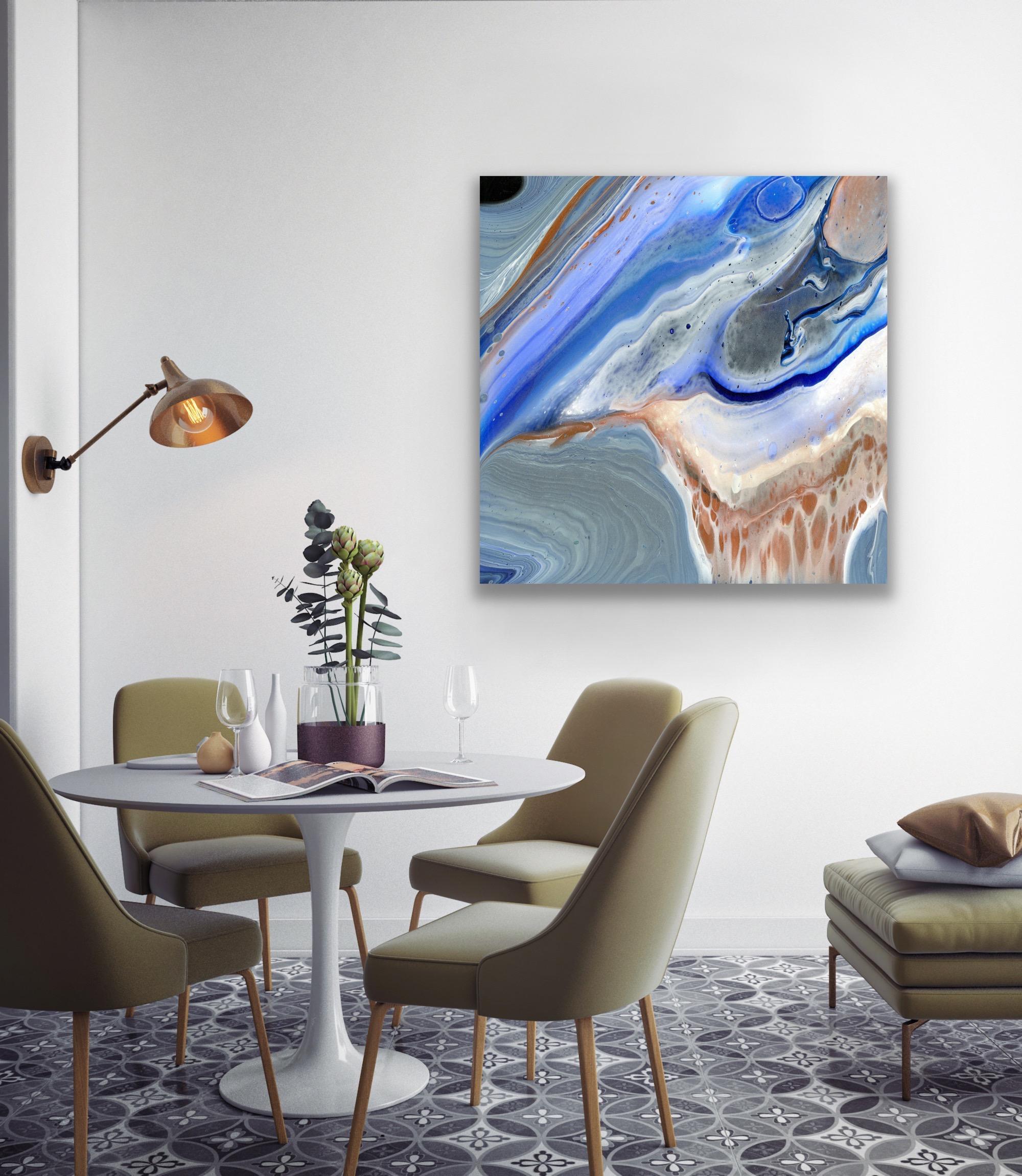 Modern Wall Art, Geode Inspired Giclee Print, Limited Edition Signed by Artist For Sale 1