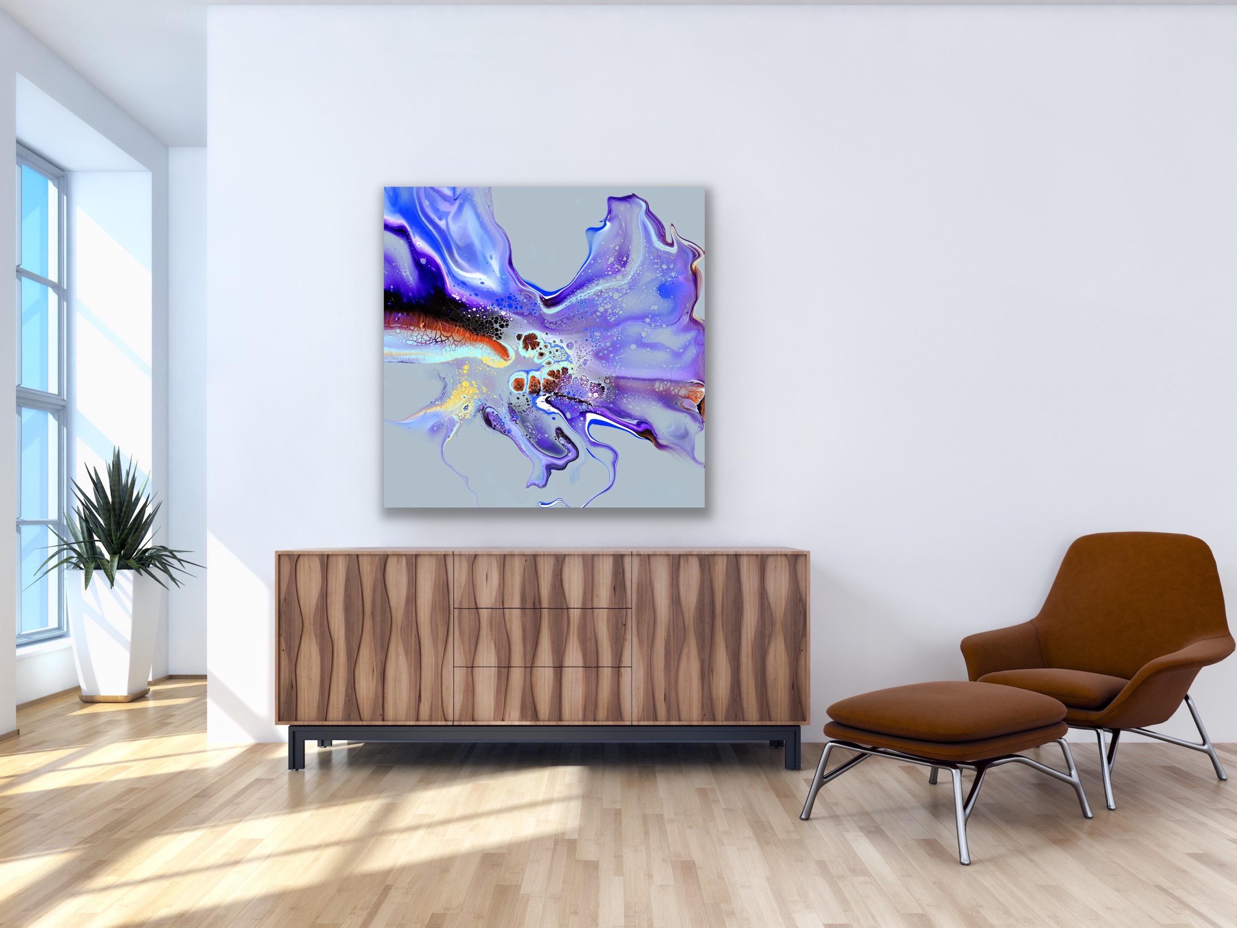Modern Wall Art, Contemporary Decor, Large Indoor Outdoor Giclee Print on Metal - Abstract Painting by Celeste Reiter