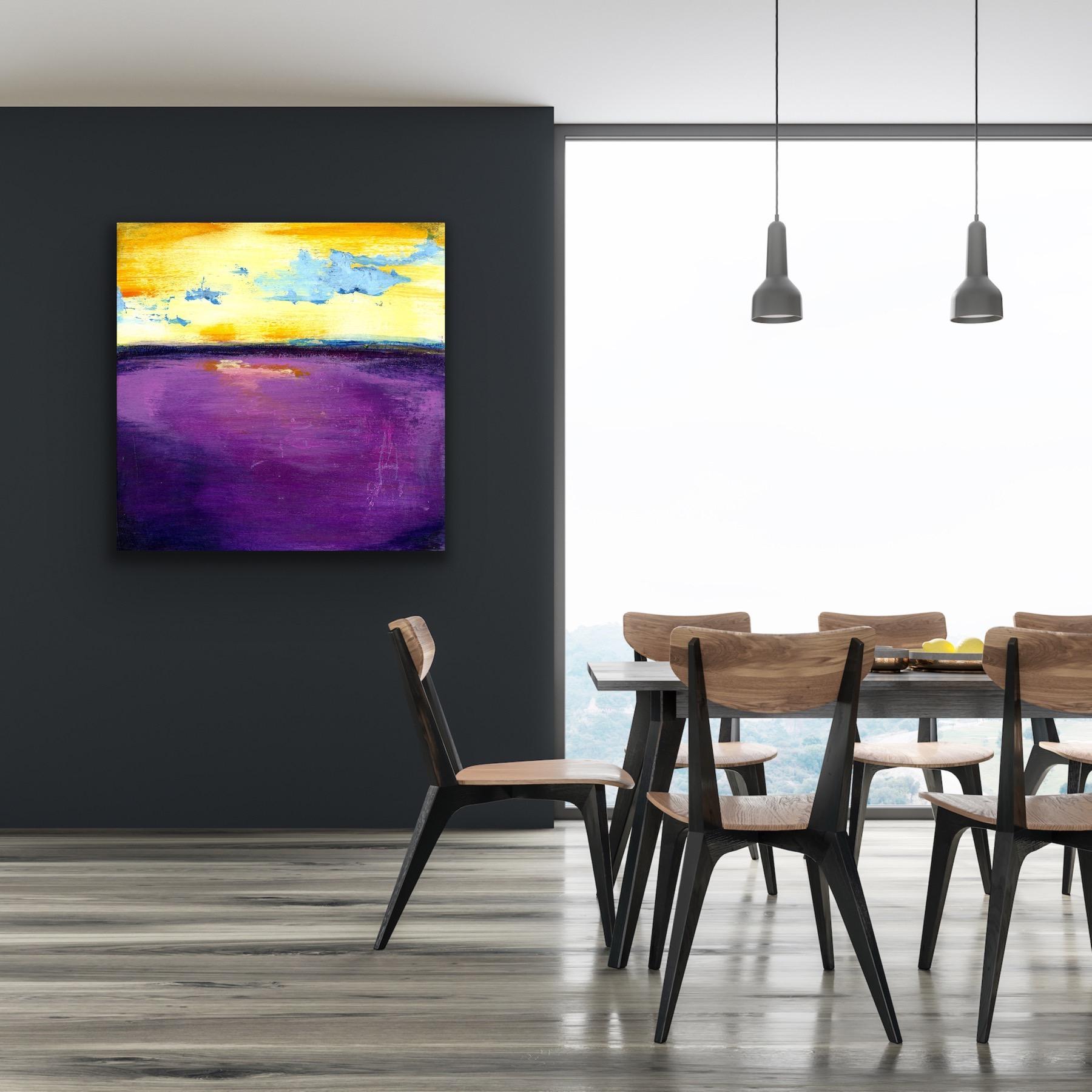 Modern Wall Print Art, Abstract Ocean Landscape Giclee, Limited Edition Signed For Sale 1