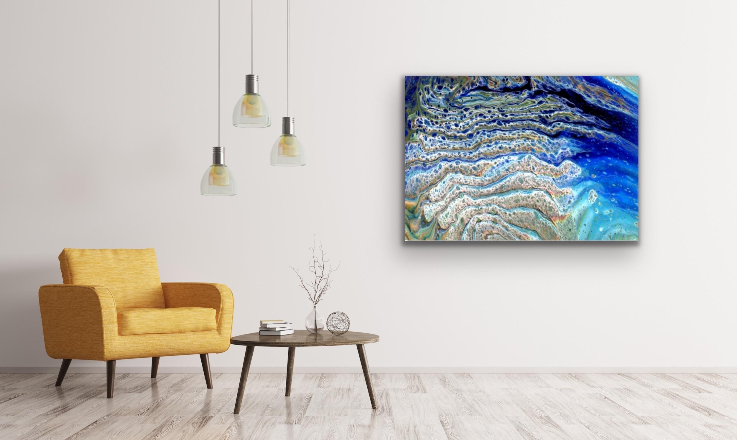 Large Contemporary Abstract, Ocean Waves Inspired, Signed Limited Edition Giclee 2