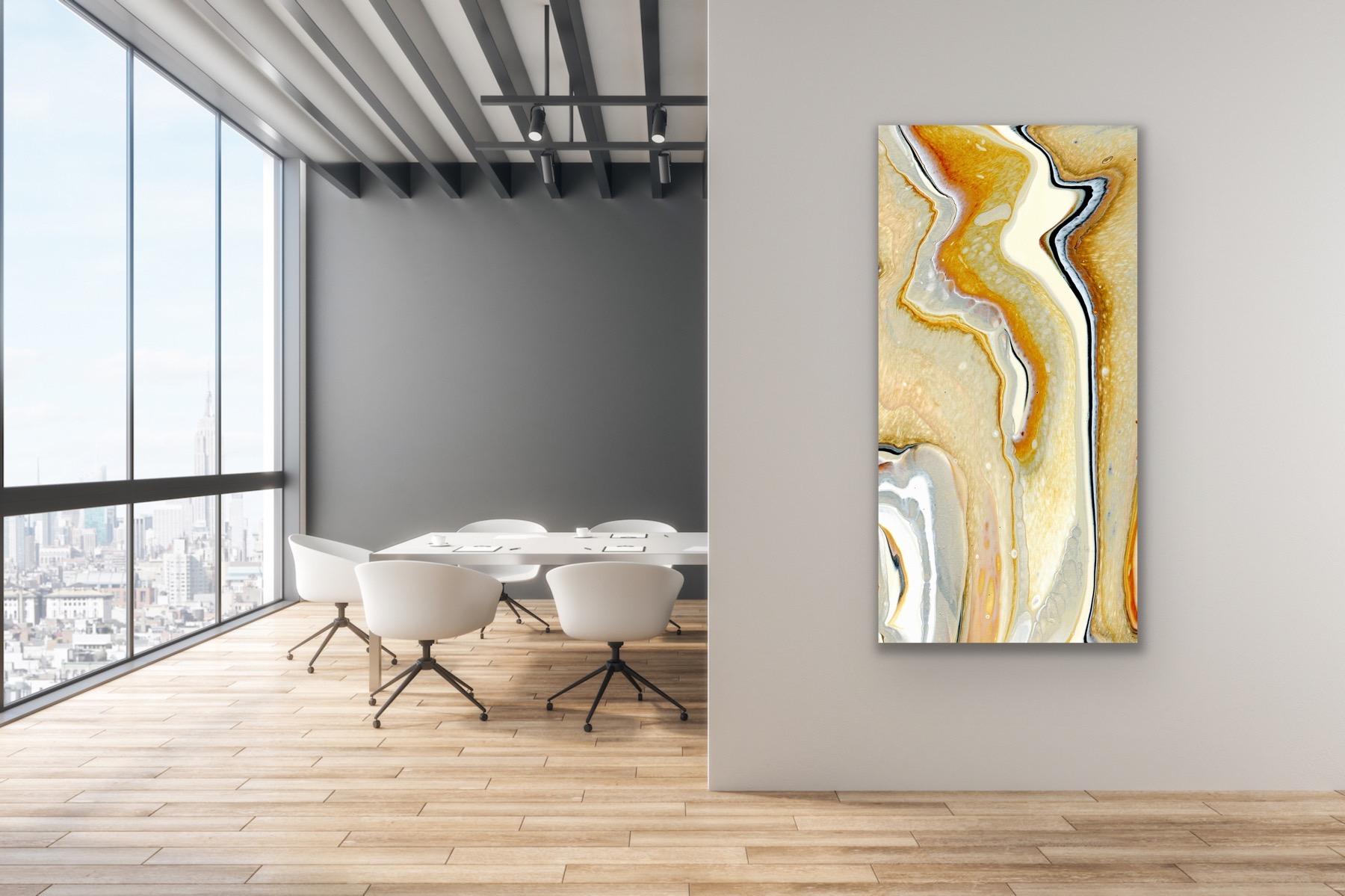 Modern Abstract Painting, Contemporary Fluid Art, Giclee Print, Signed by Artist For Sale 2