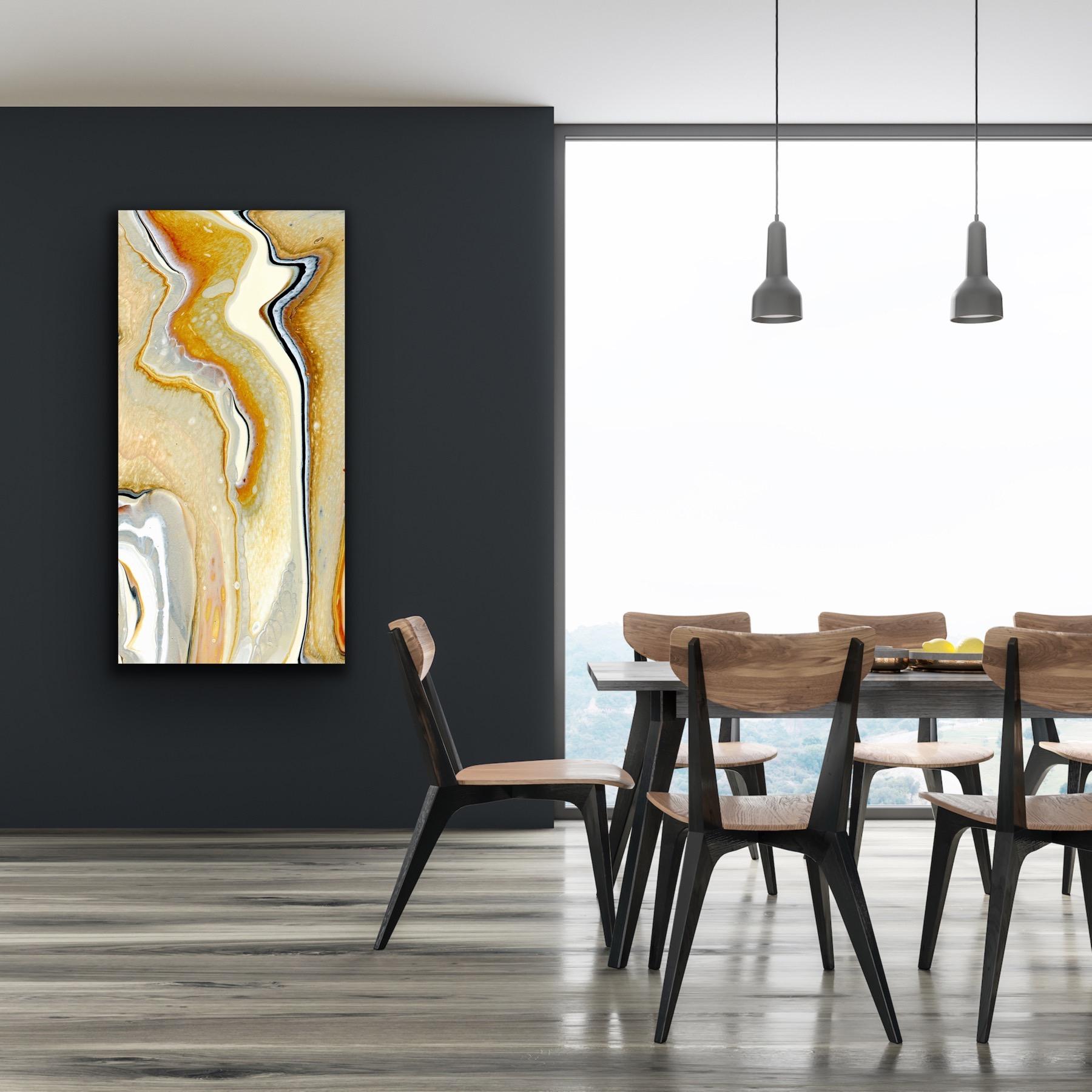 Modern Abstract Painting, Geode Inspired Art, Giclee Print, Signed by Artist For Sale 2