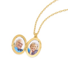 Celeste Sapphire Locket In 18ct Gold Vermeil