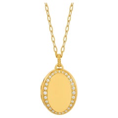 Médaillon en saphir de Céleste en or vermeil 18ct