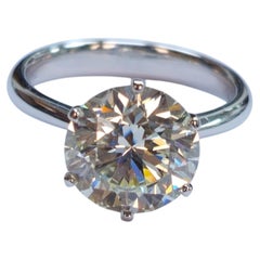 Celeste Solitaire - 3.95Cts GIA Certified Diamond Ring in 18K
