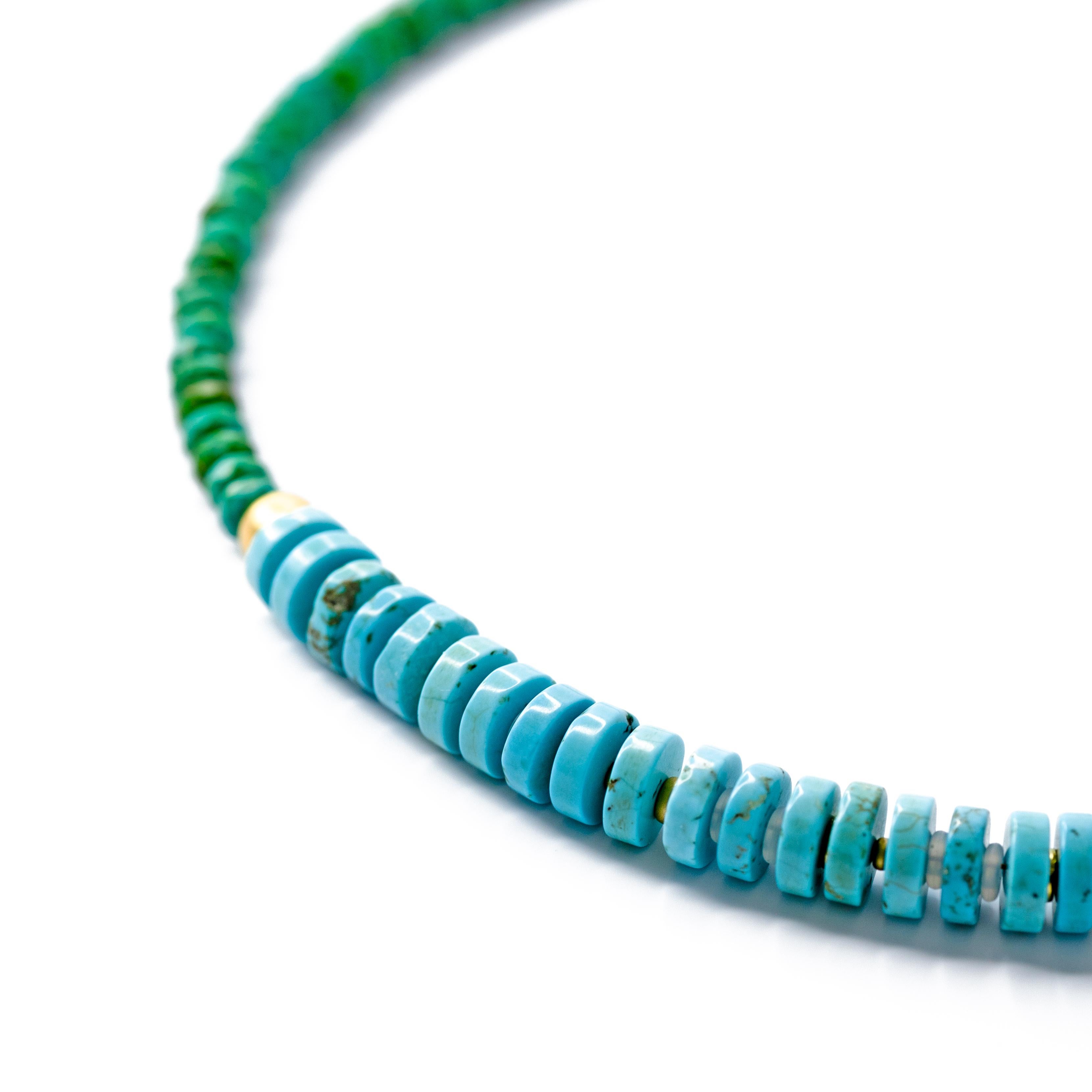 Artisan Celestia Turquoise Necklace - by Bombyx House For Sale
