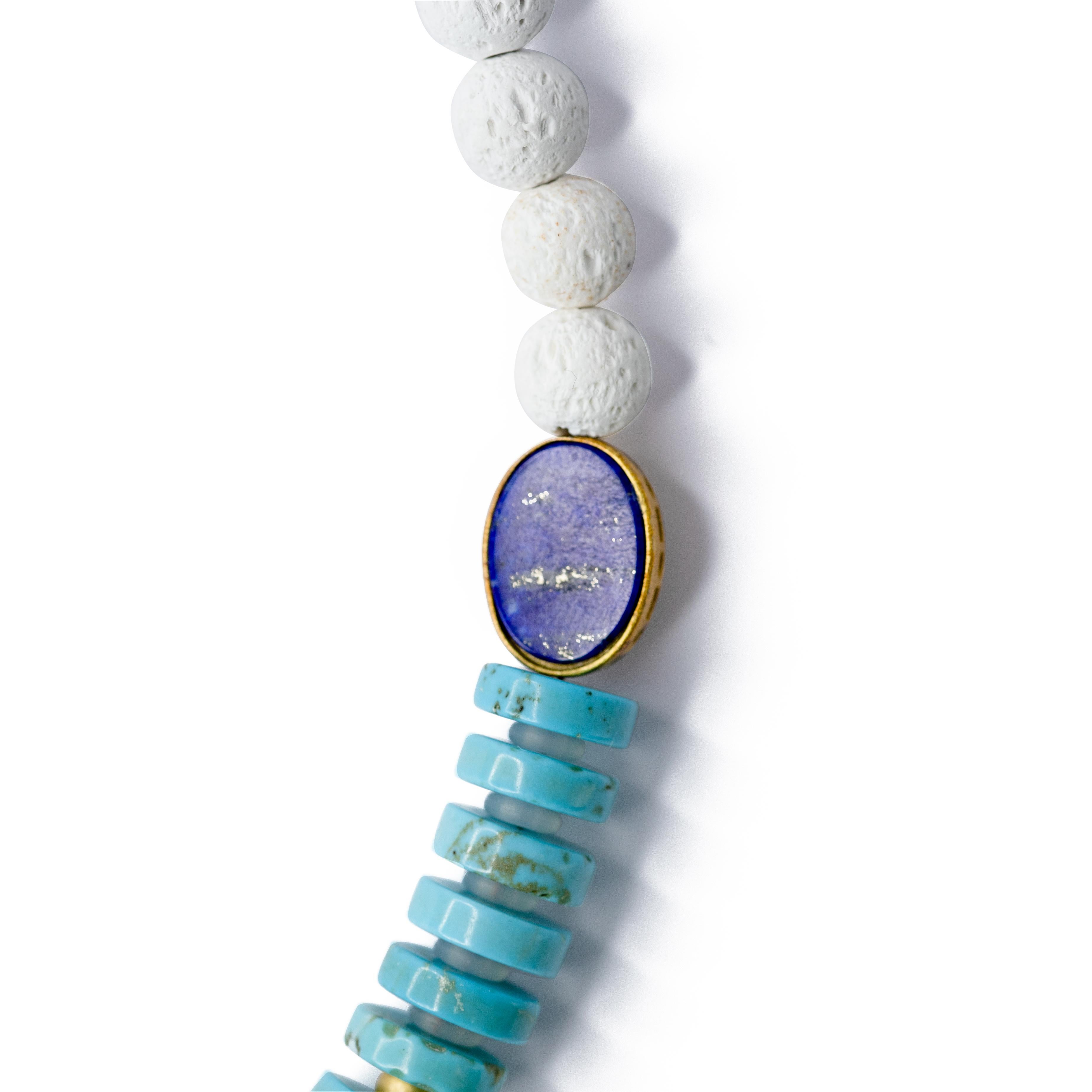 Bead Celestia Turquoise Necklace - by Bombyx House For Sale
