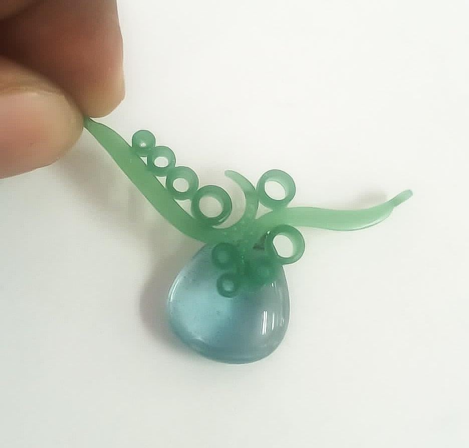 Celestial 13.66 carat Aquamarine & Sapphire Pendant Necklace in 14K White Gold For Sale 1