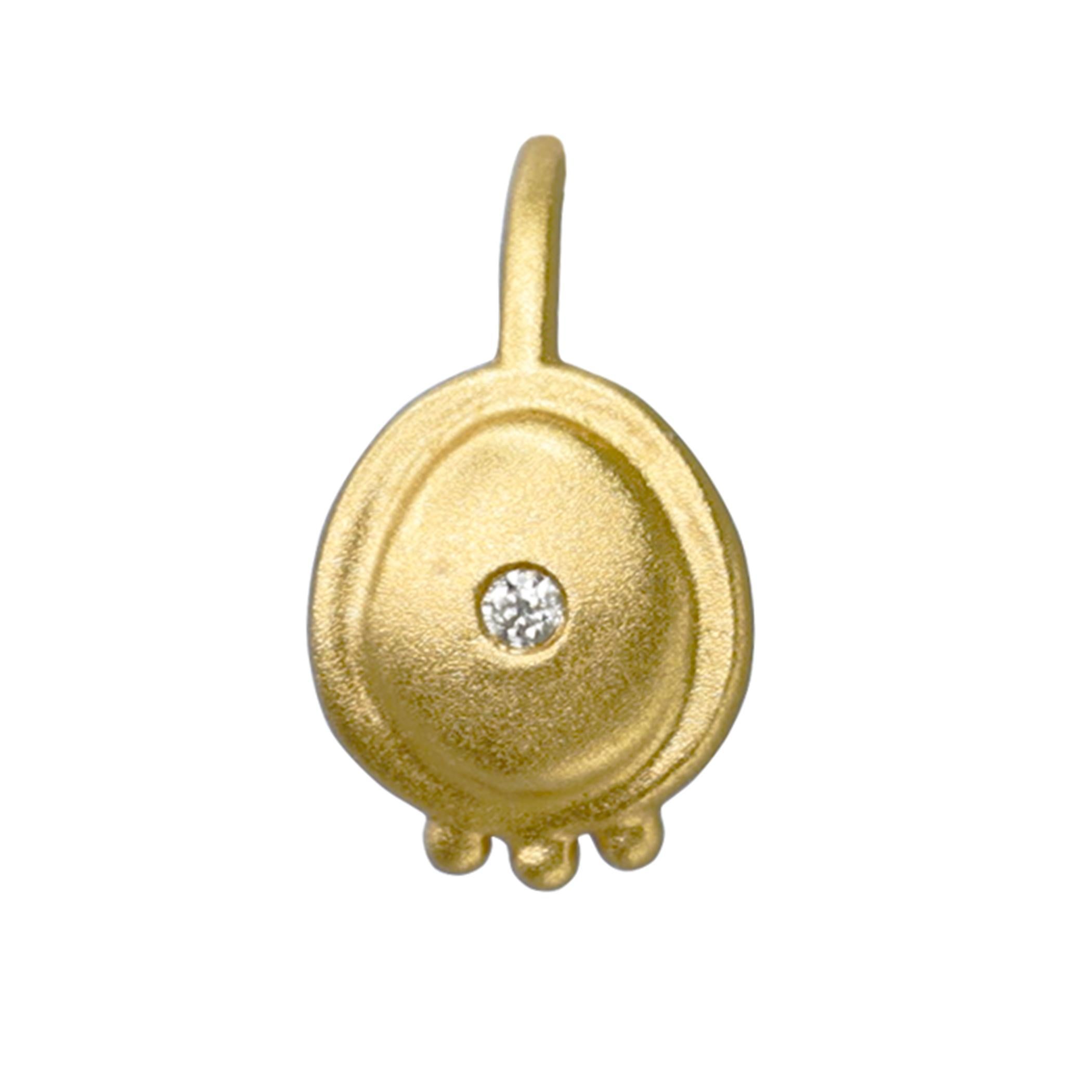 Orecchino a gancio con diamante in oro 18 carati Celestial - by Bombyx House in vendita 1