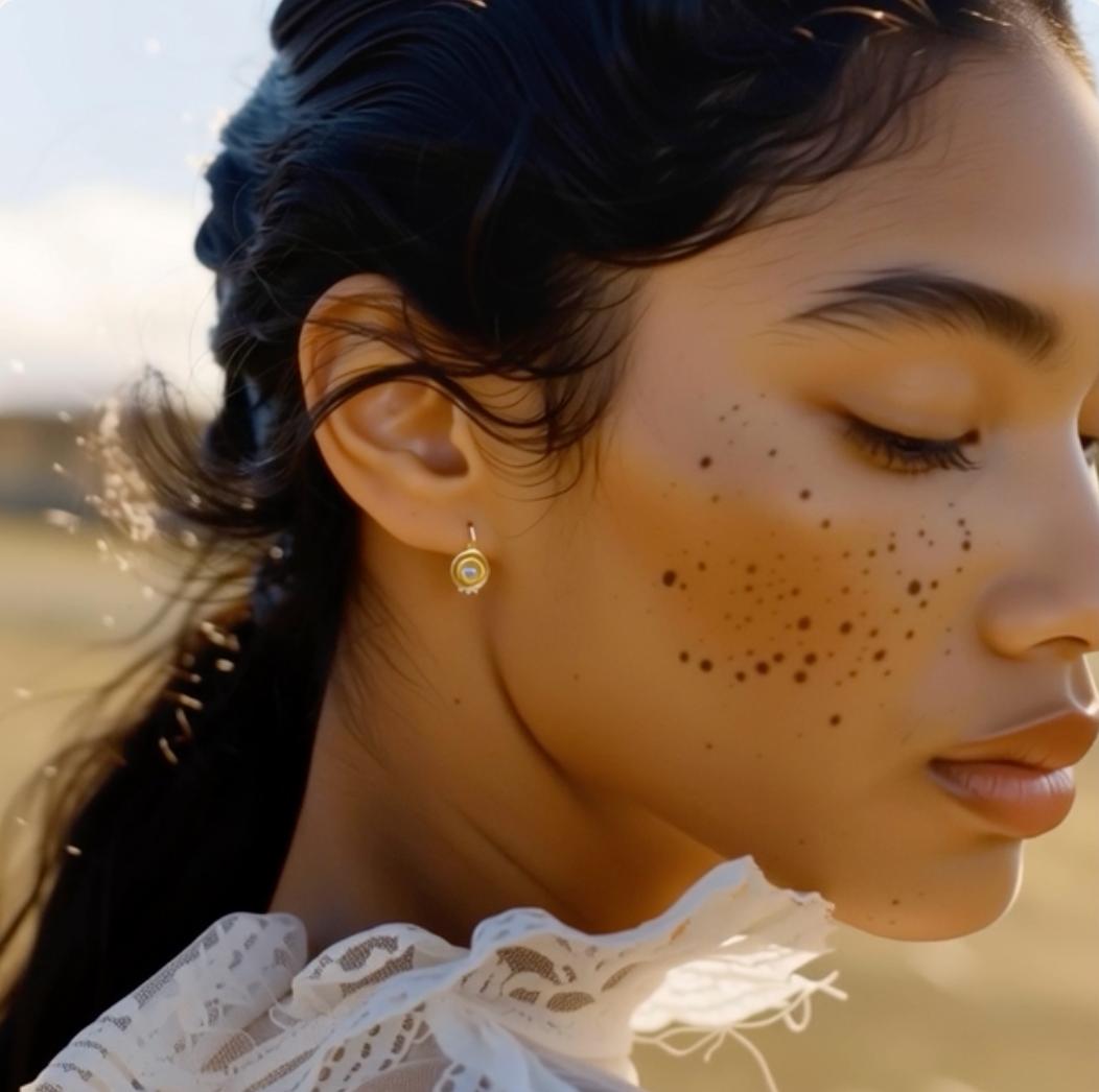 Un sussurro di luce stellare per ogni giorno. Questi luminosi orecchini in oro catturano la luce come un cielo notturno in movimento, il loro sottile scintillio ricorda le costellazioni appena prima dell'alba. Senza sforzo ed eterei, danno un tocco