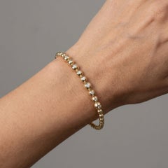 Celestial Beads 14K (or 18k upon request) Yellow Gold Diamond Dot Bracelet