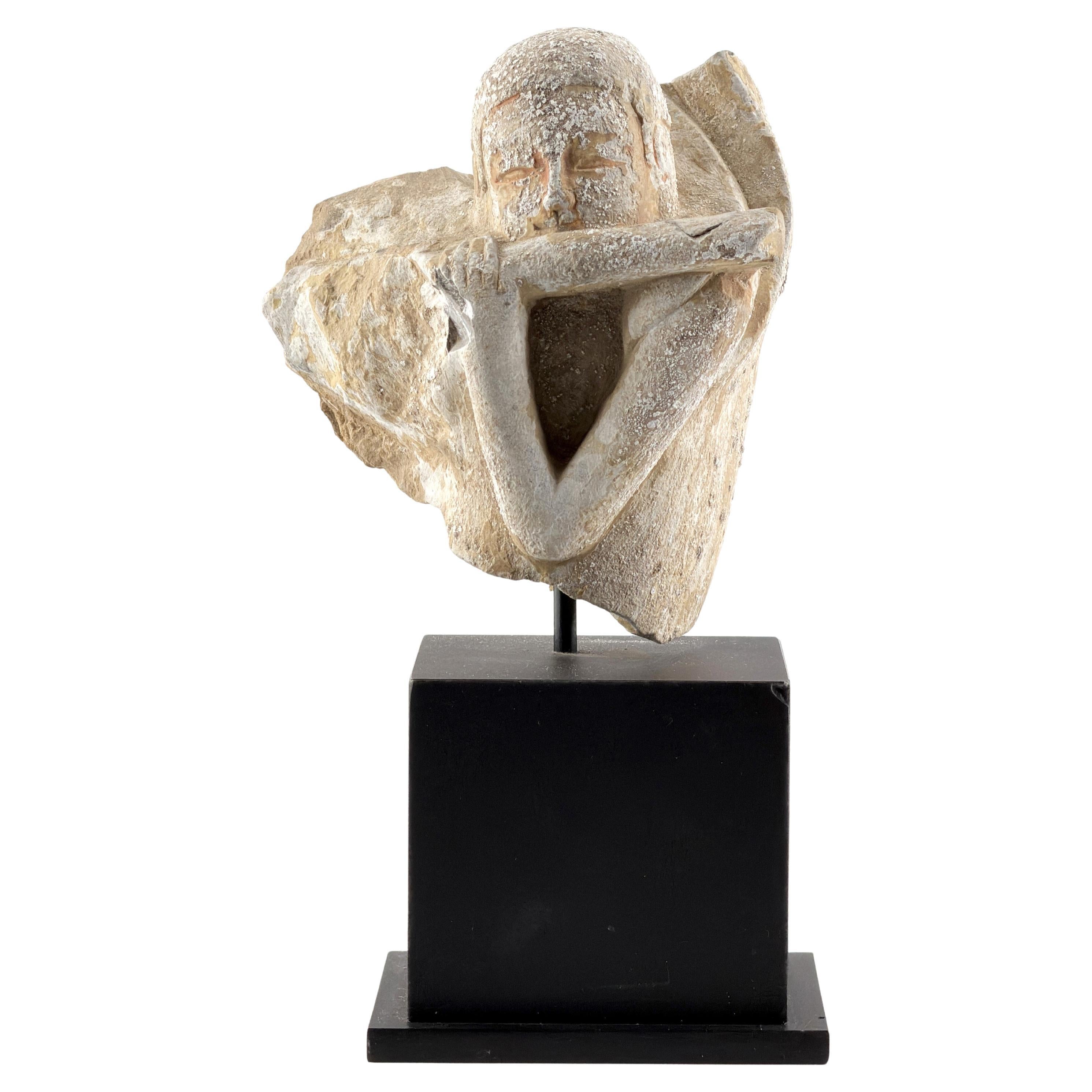 Celestial being(Apsara) Stone Statue, Northern Wei-Tang Dynasty