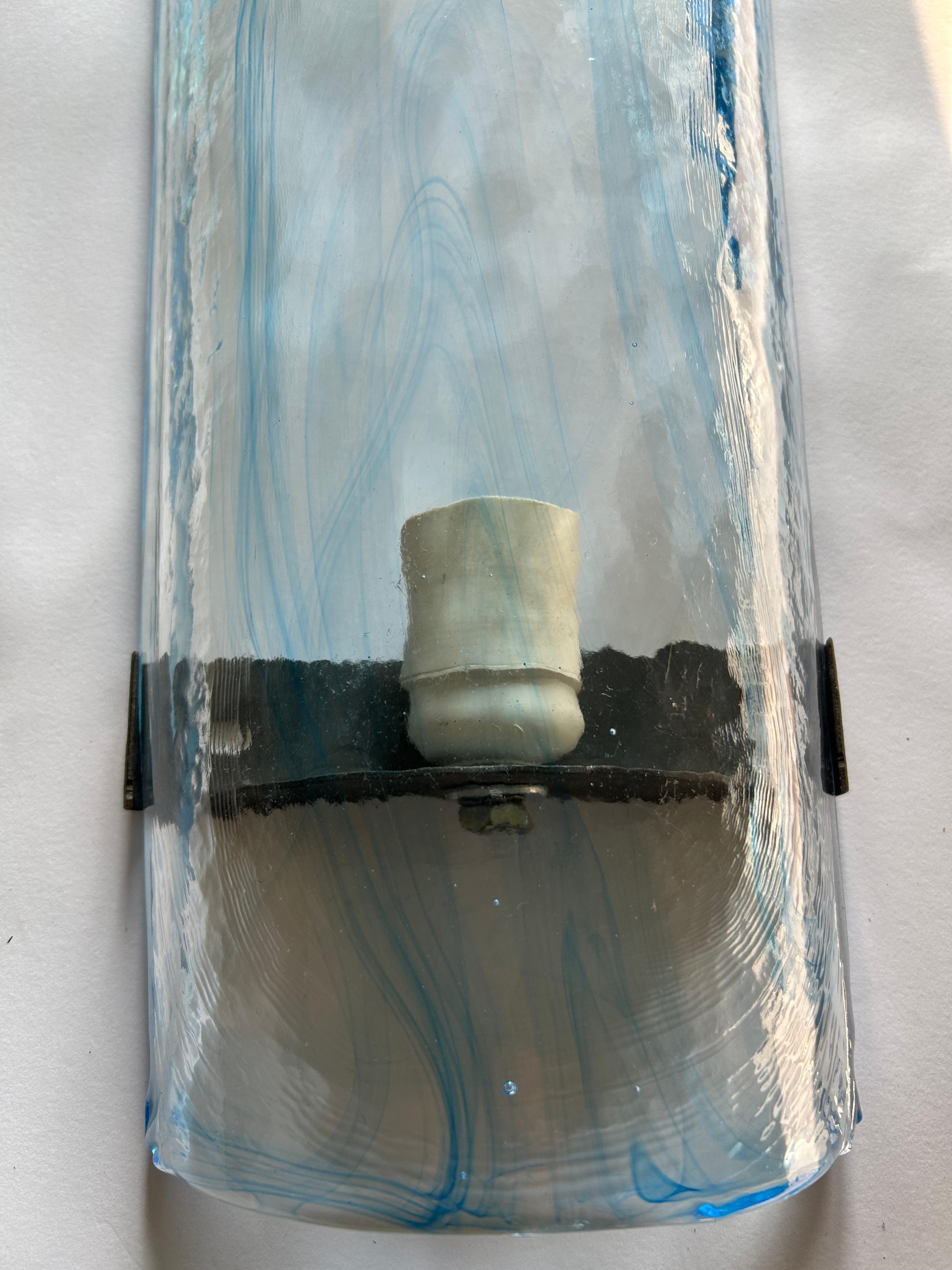 Celestial Breeze, Large Murano Glass Wall Light, 1980's For Sale 9
