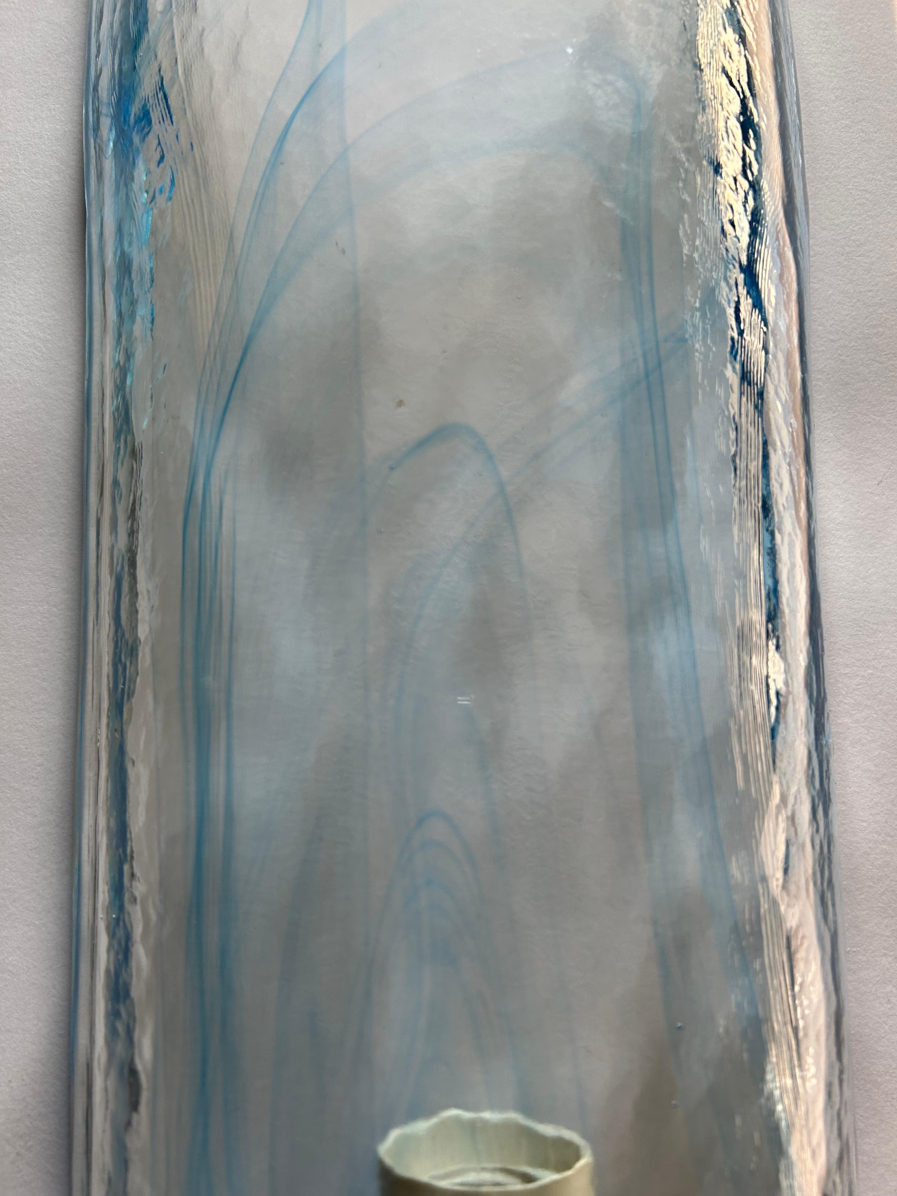 Celestial Breeze, Large Murano Glass Wall Light, 1980's For Sale 10