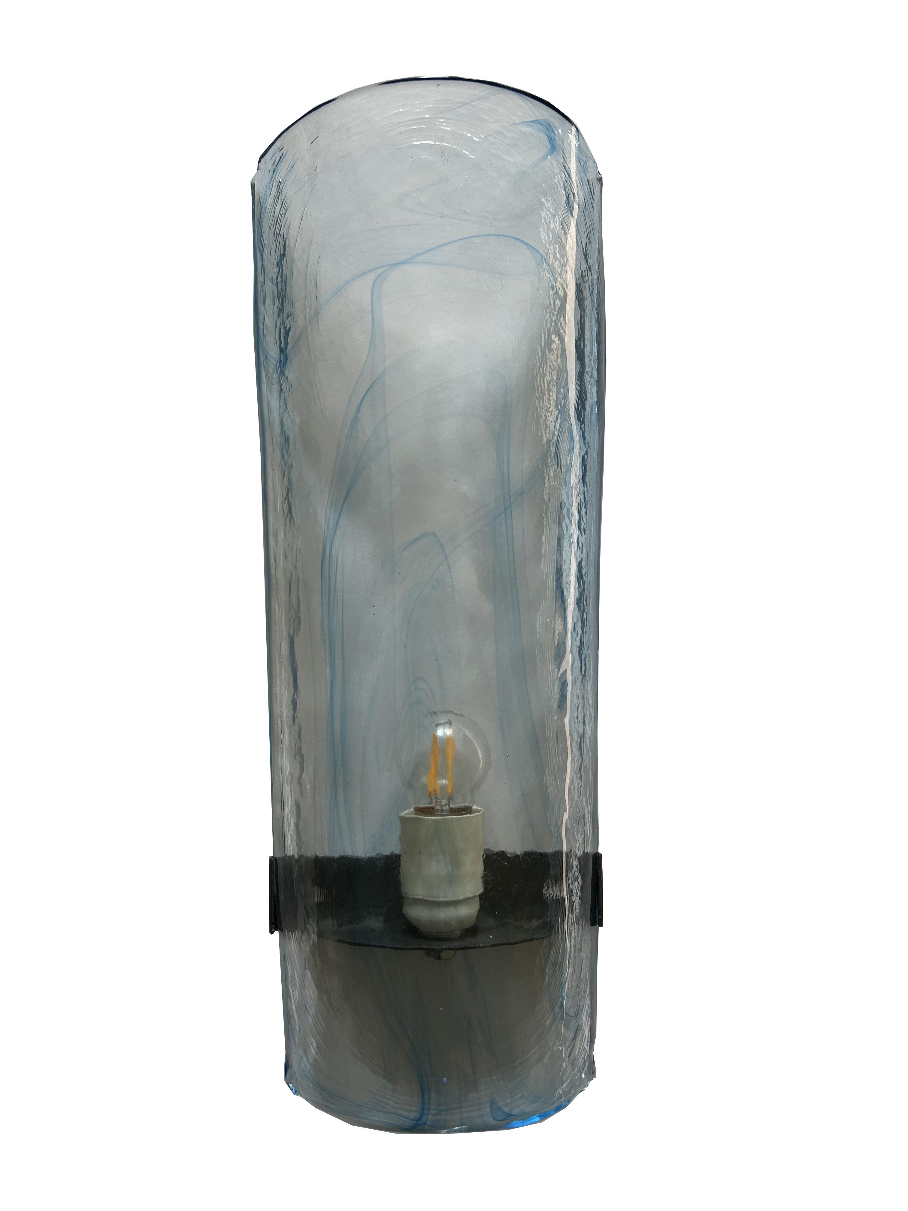 Celestial Breeze, Large Murano Glass Wall Light, 1980's In Good Condition For Sale In Budapest, HU